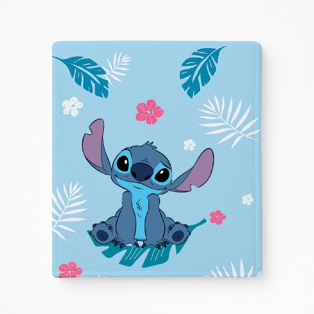 Jerry Fabrics Tagesdecke Lilo & Stitch Weiche Fleecedecke 100x150 cm für Kinder & Erwachsene