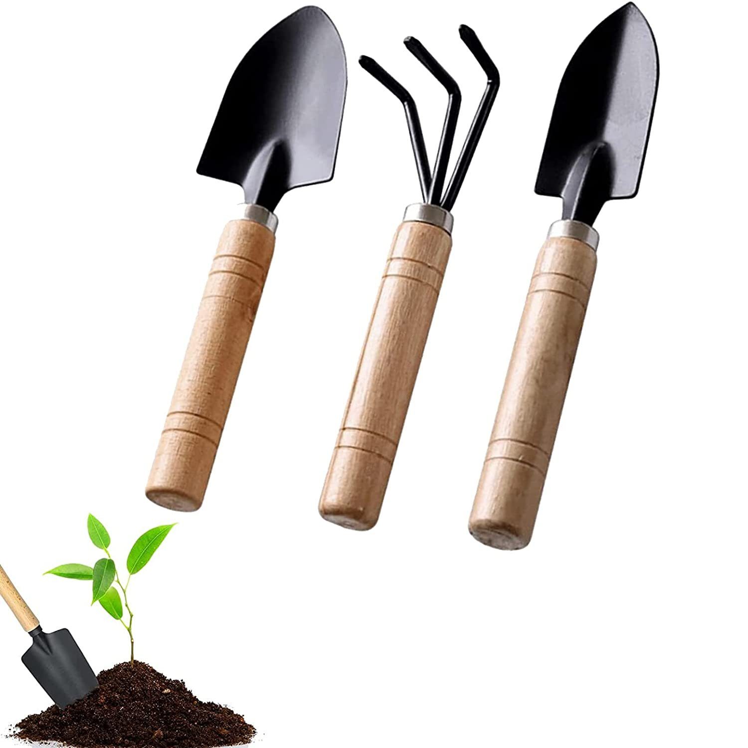 Dedom Gartenpflege-Set Mini-Tools, Mini Pflanze Gartengeräte, Mini Gartenwerkzeuge, Schippe Harke Blumen Garten Kelle Zimmer Pflanzen