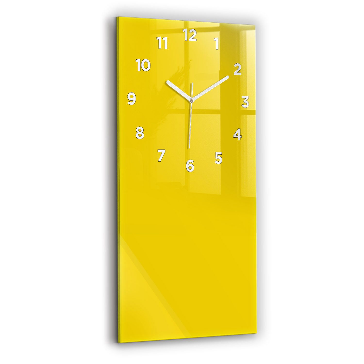 Tulup Wanduhr Glasuhr Rechteckige Wanduhr 30 x 60 cm Uhr aus Gehärtetem Glas
