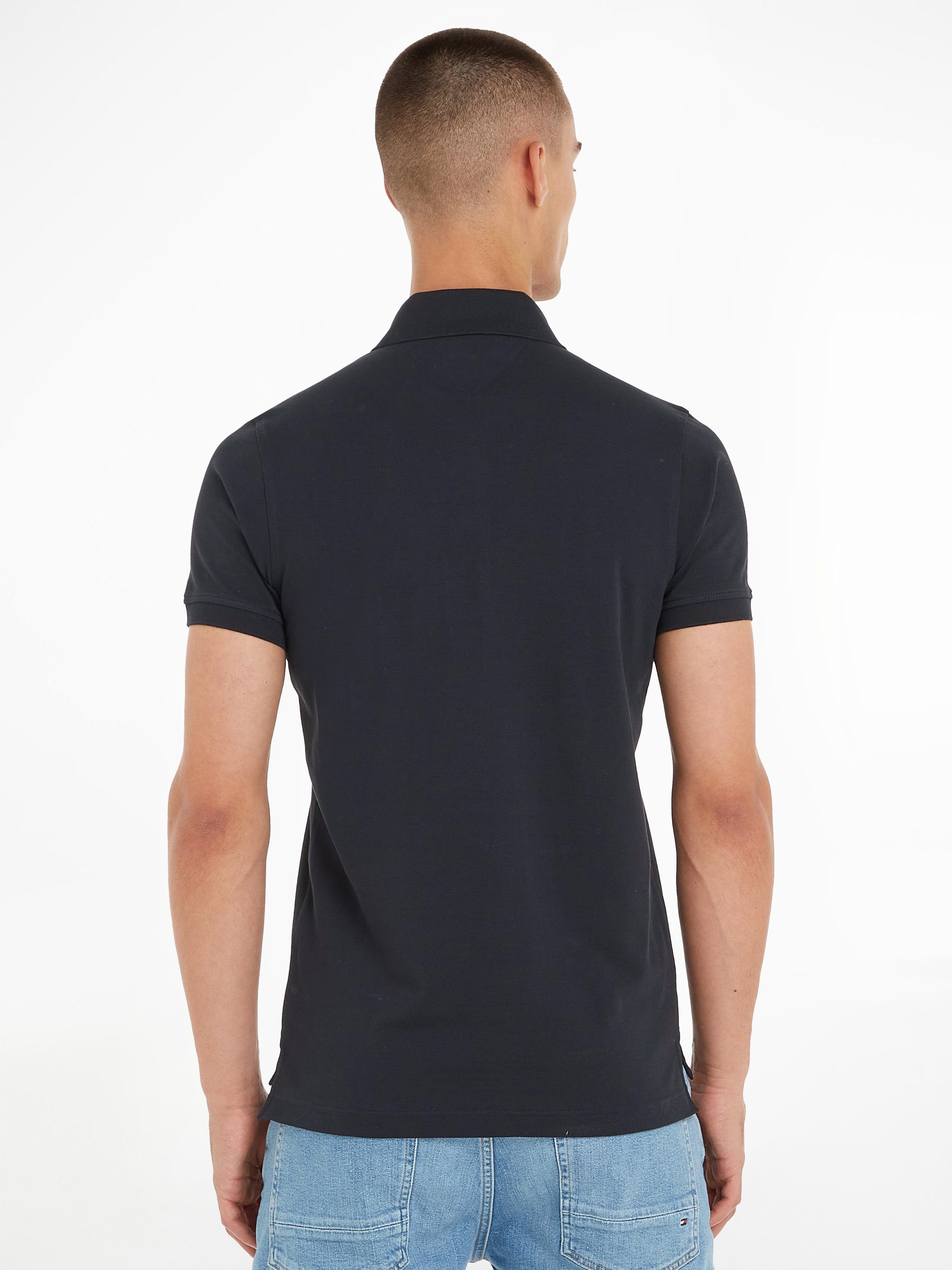 Tommy Hilfiger Poloshirt 1985 SLIM POLO mit Stickerei, Piqué-Qualität, Slim fit