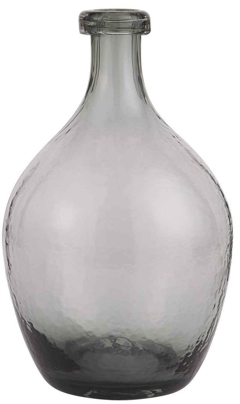Ib Laursen Kugelvase Ballon-Vase Grau, H:28 cm oder 36cm, aus Glas
