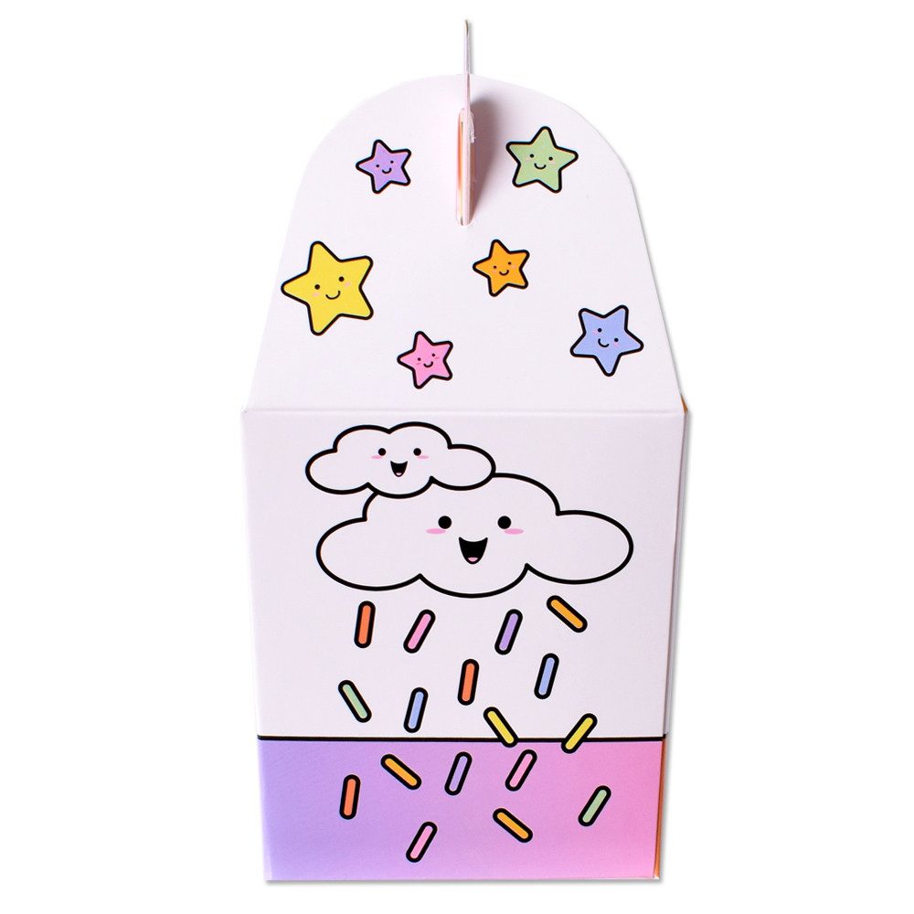 TE-Trend Faltbox 12 Stück Box Kinder Einhorn Geschenkbox Regenbogen Mädchen (12 St), mit Henkel und Motiv