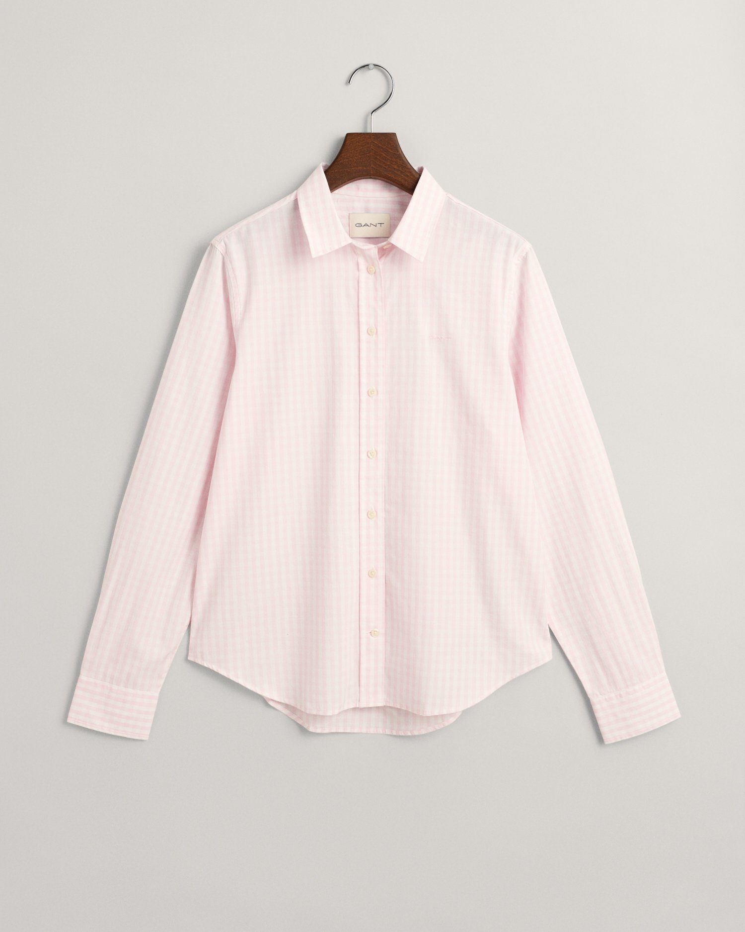 Regular Klassische Fit Gant LIGHT mit Vichy-Karo Popeline PINK Bluse Bluse