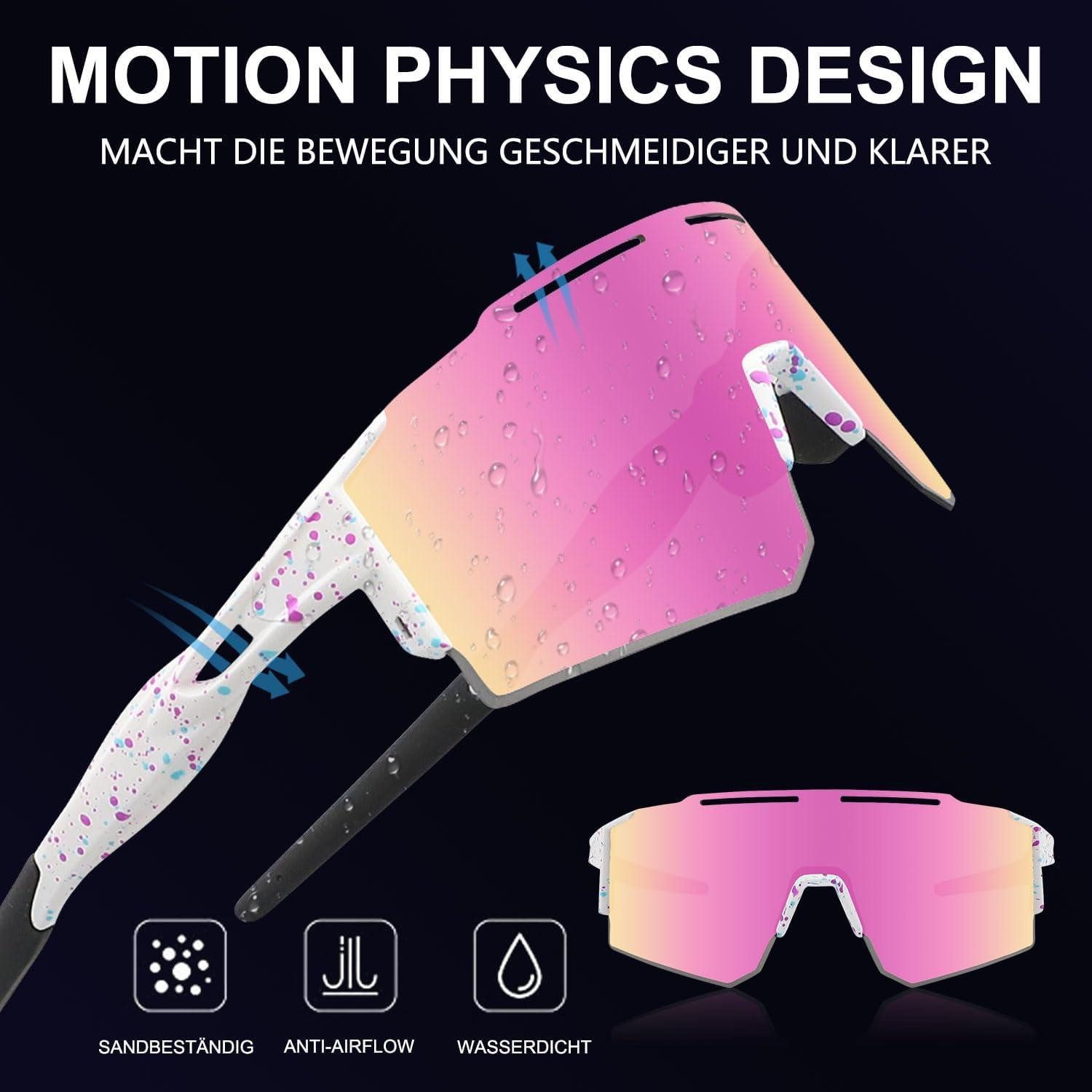 LuxusKollektion Sonnenbrille Polarisierte Sportbrille mit Wechselgläsern günstig online kaufen