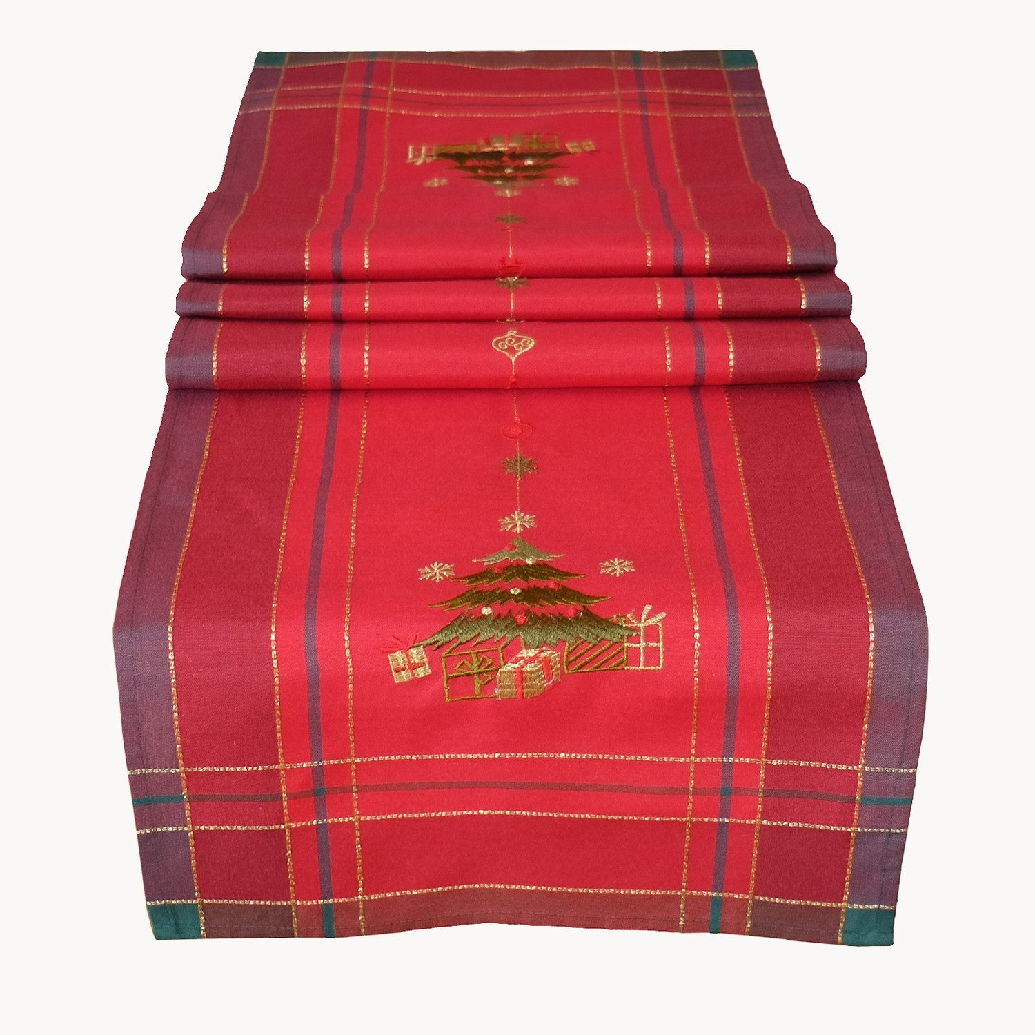 texpot Tischdecke Tischwäsche mit Stickerei Baum Weihnachten Winter (1-tlg) günstig online kaufen