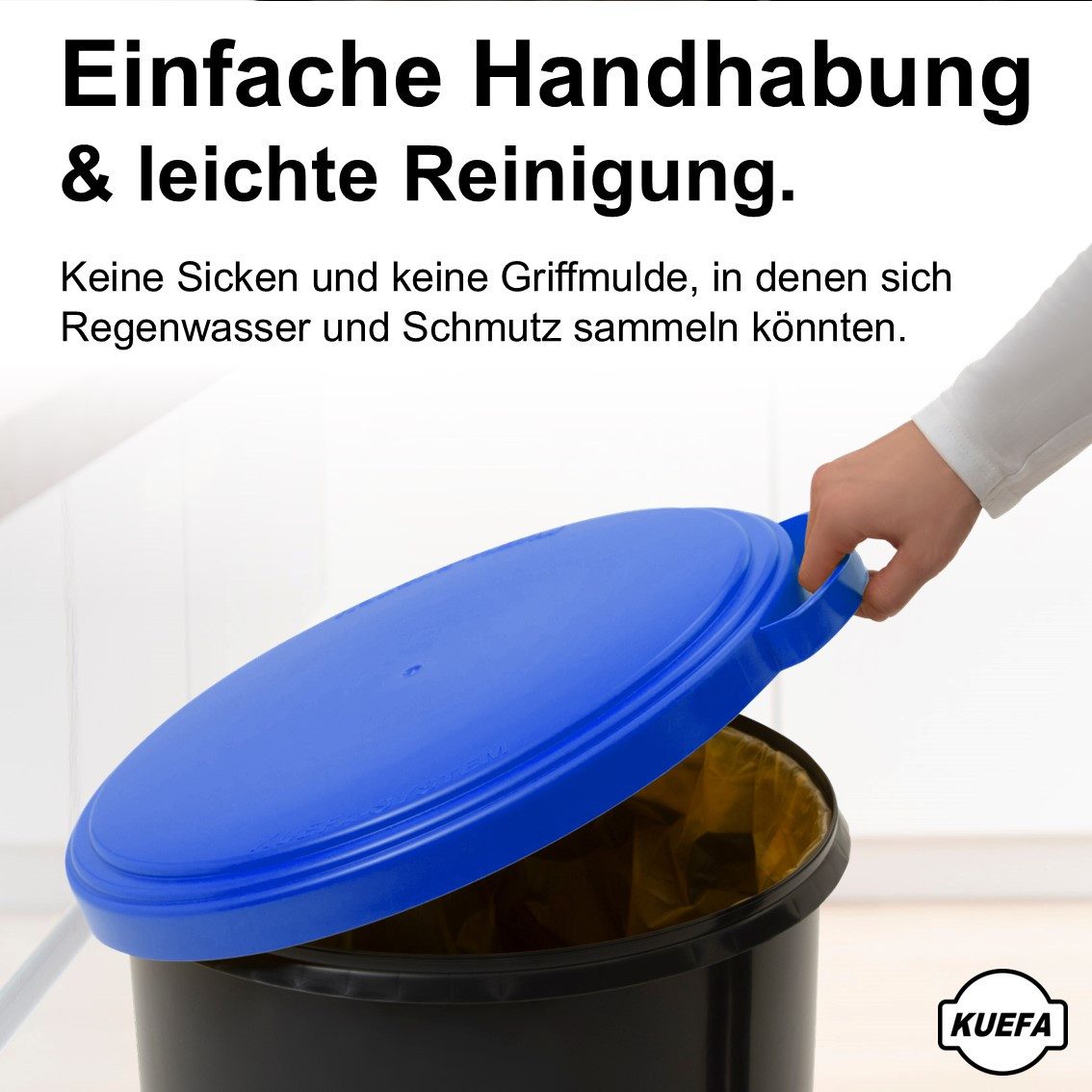 KUEFA Müllsackständer VLC 60L Mülleimer Gelber Sack, inkl. Klemm-Ring, Geruchsdicht – Bild 4 von 5