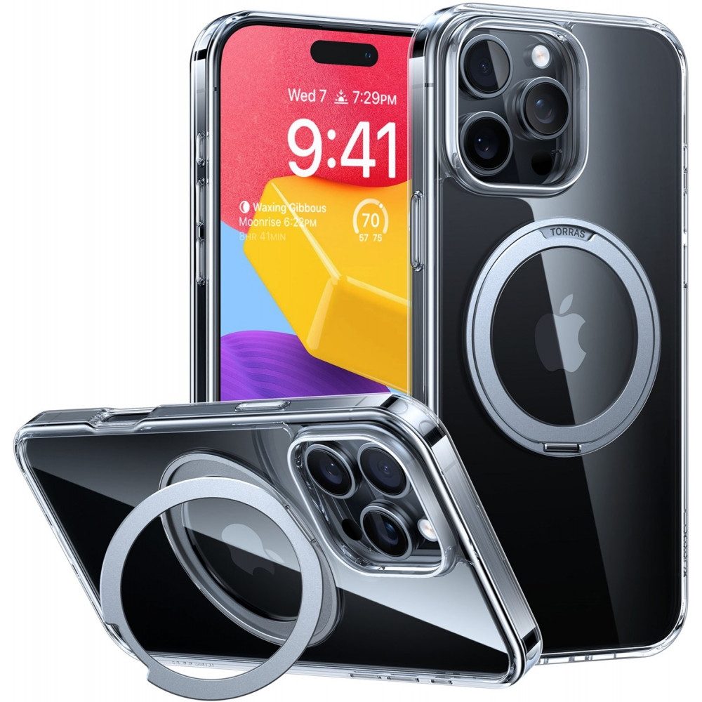 TORRAS Handyhülle Ostand Pro Case für iPhone 16 Pro Max - Schutzhülle - transparent