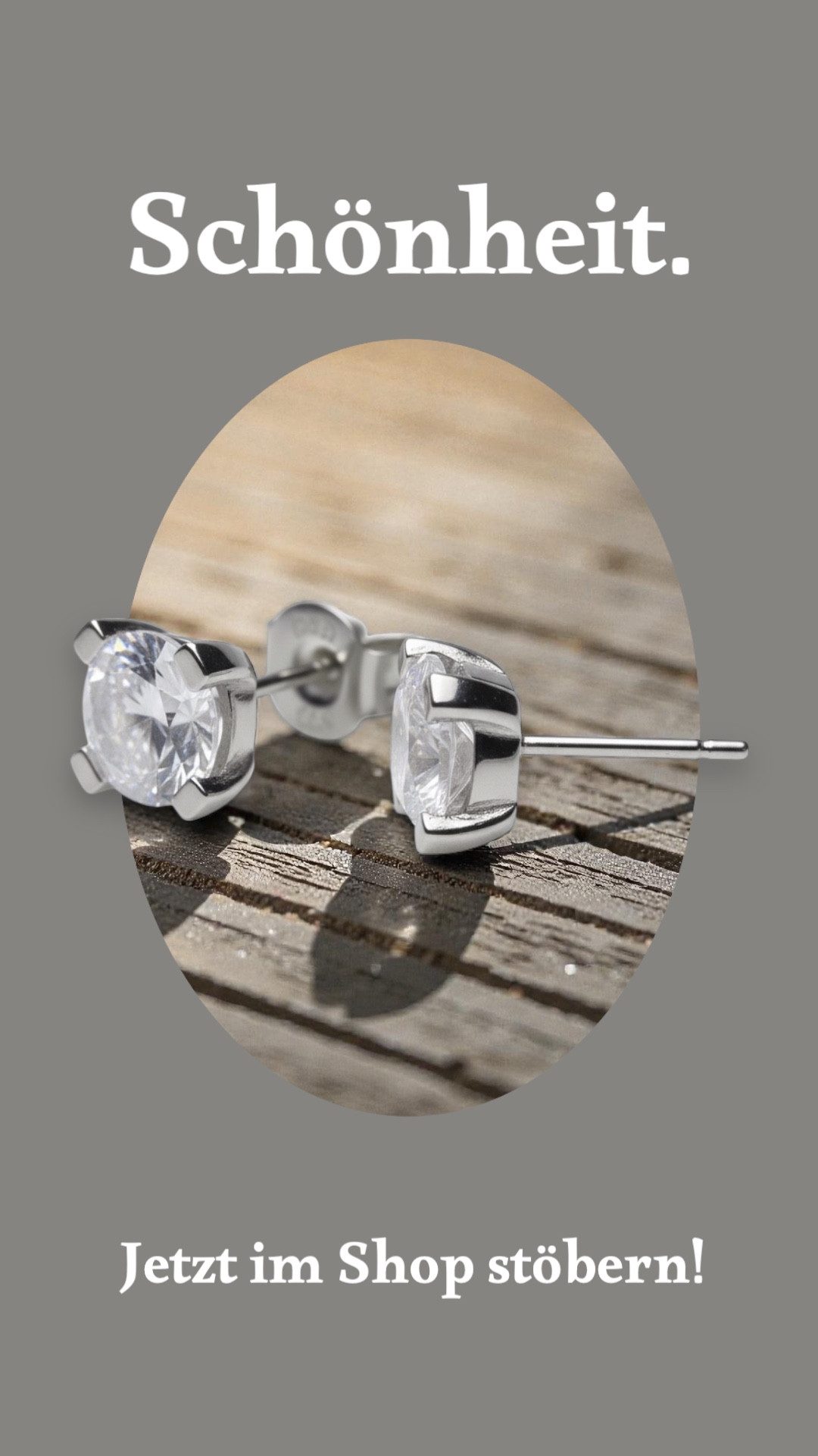 Karisma Schmuck Paar Ohrstecker 925 Silber rhodiniert mit Zirkonia – Unisex Silberstecker klassisch
