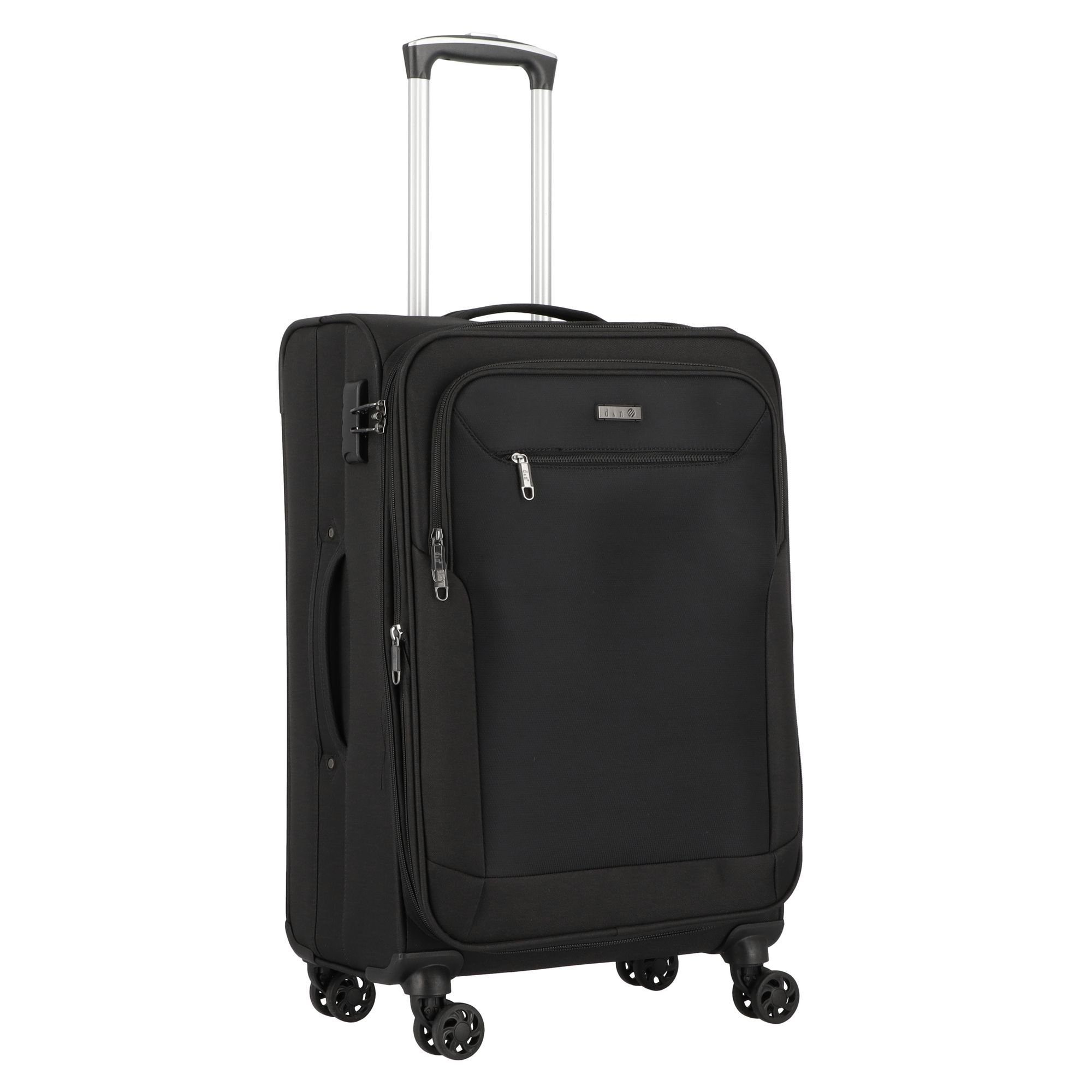 Line Rollen, 6804, 3 Travel schwarz (3-teilig, D&N Polyester Trolleyset tlg), 4