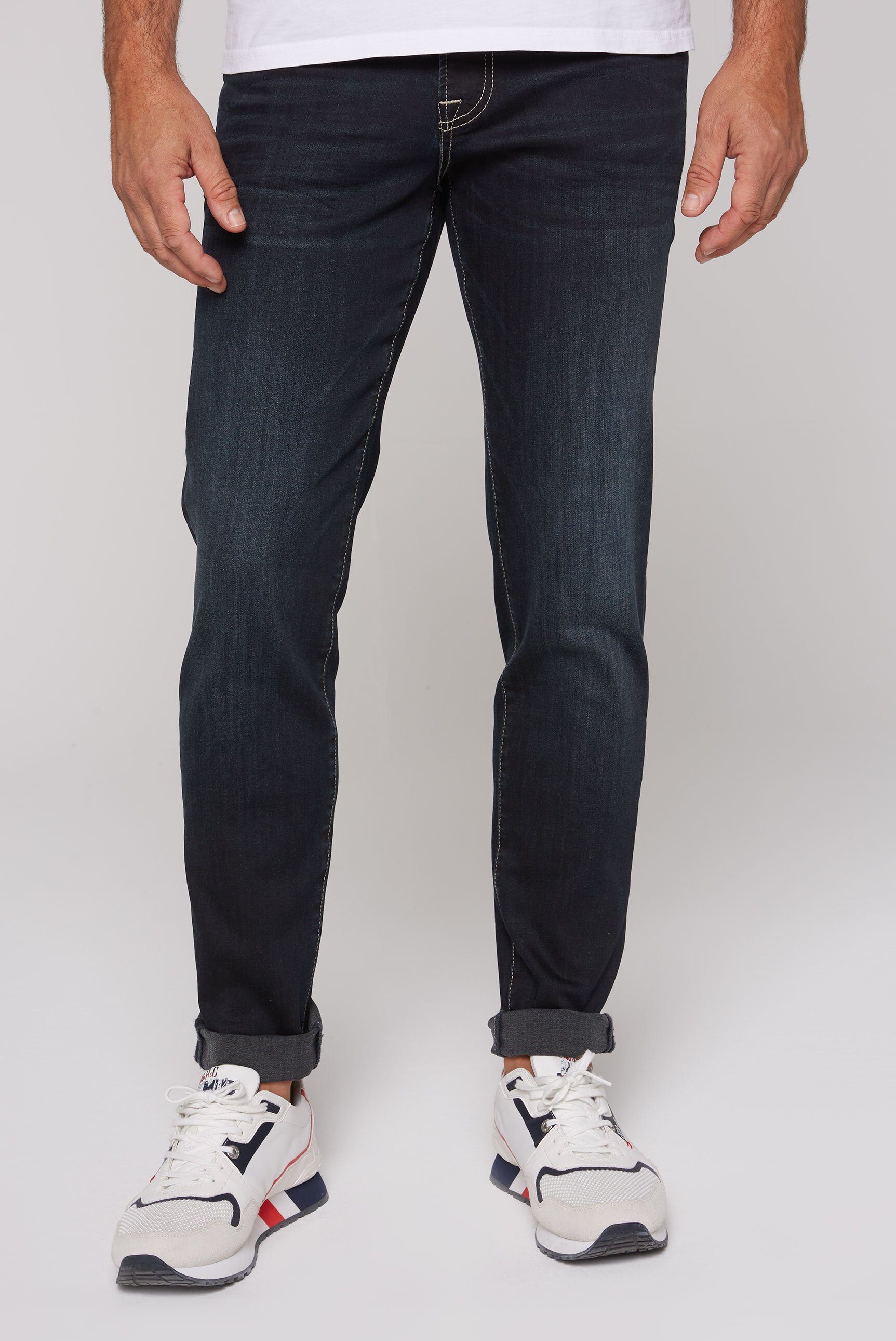 CAMP DAVID Regular-fit-Jeans mit hoher Leibhöhe