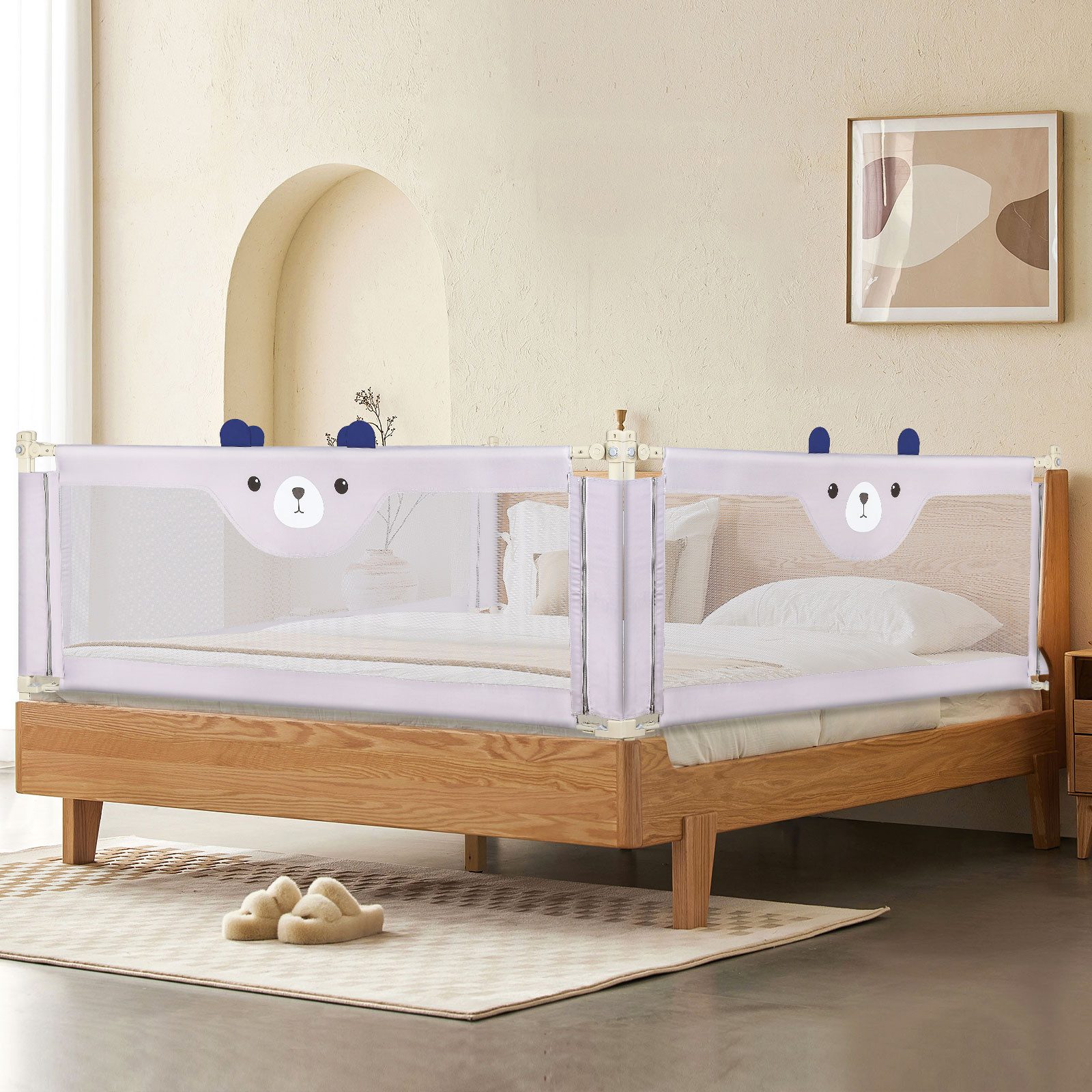 JEOBEST Bettschutzgitter Bettgitter Kinderbettgitter 180cm/200cm (Kleiner günstig online kaufen