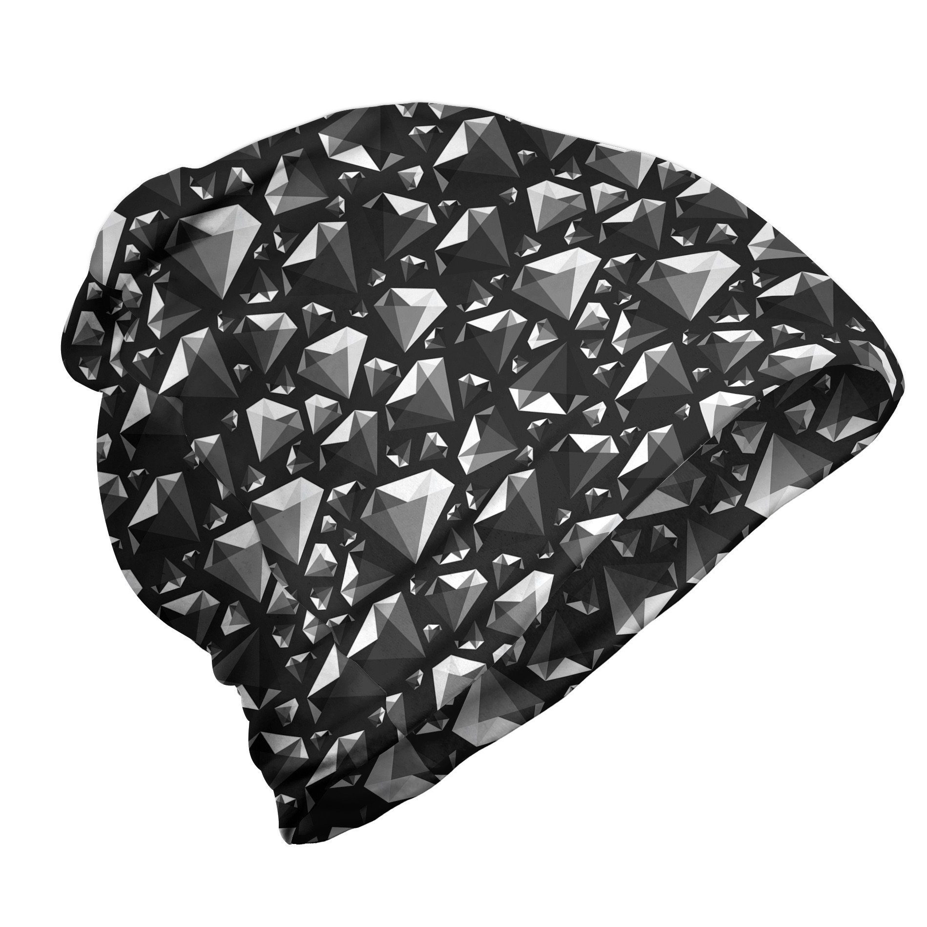 Abakuhaus Beanie Wandern im Freien Einfarbig Low Poly Diamant-Formen
