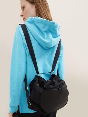 TOM TAILOR Denim Umhängetasche Alma Hobo bag/ Backpack Beutel mit Kordelzugverschluss und Vortasche mit Reißverschluss