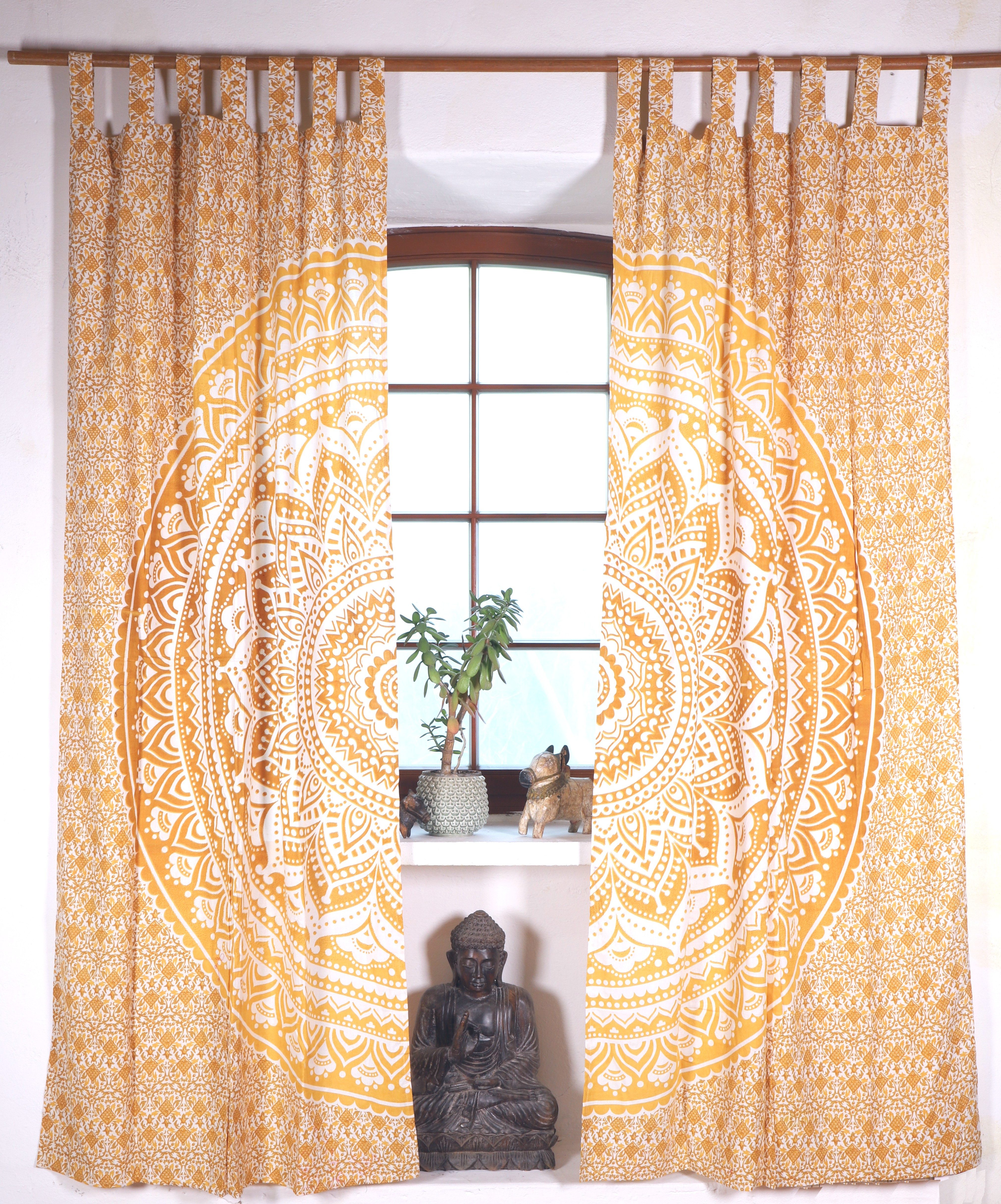 Guru-Shop Vorhang Boho Vorhänge, Gardine (1 Paar) mit Schlaufen,.. günstig online kaufen