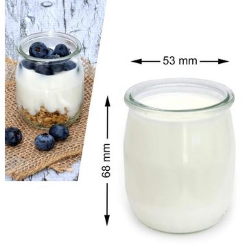 Lubgitsr Einmachglas 12 Stück Joghurtgläser mit Deckel Tulpenglas Dessertglas Einweckgläser, (12-tlg)