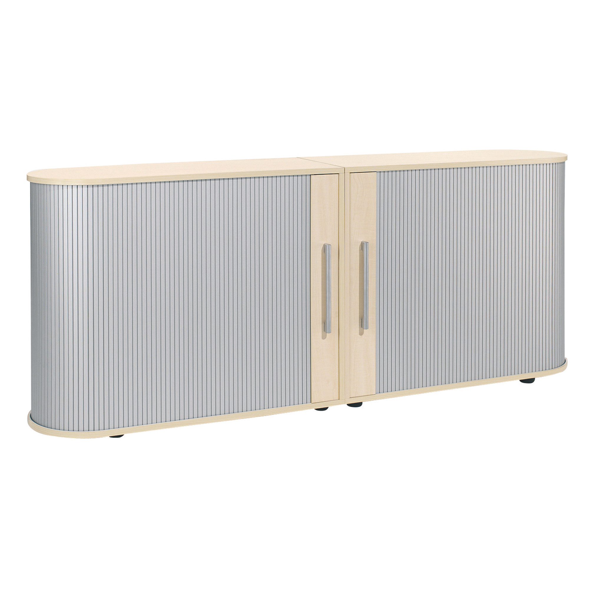 geramöbel Aktenschrank Rollladenschrank Flex S-382104-SA 2OH 200x80x40cm ahorn/silber