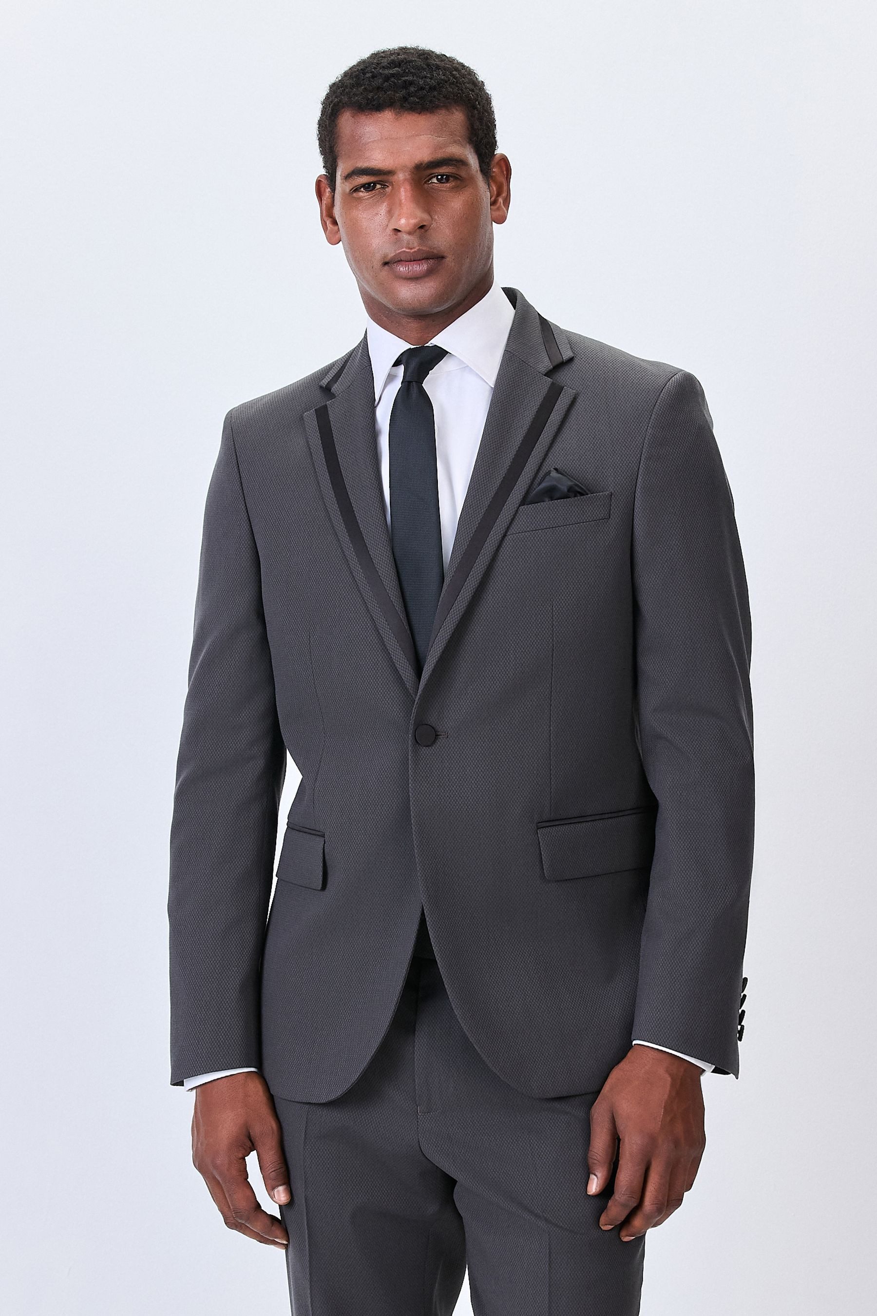Next Sakko Skinny Fit Smokingsakko mit Reverseinsatz (1-tlg)
