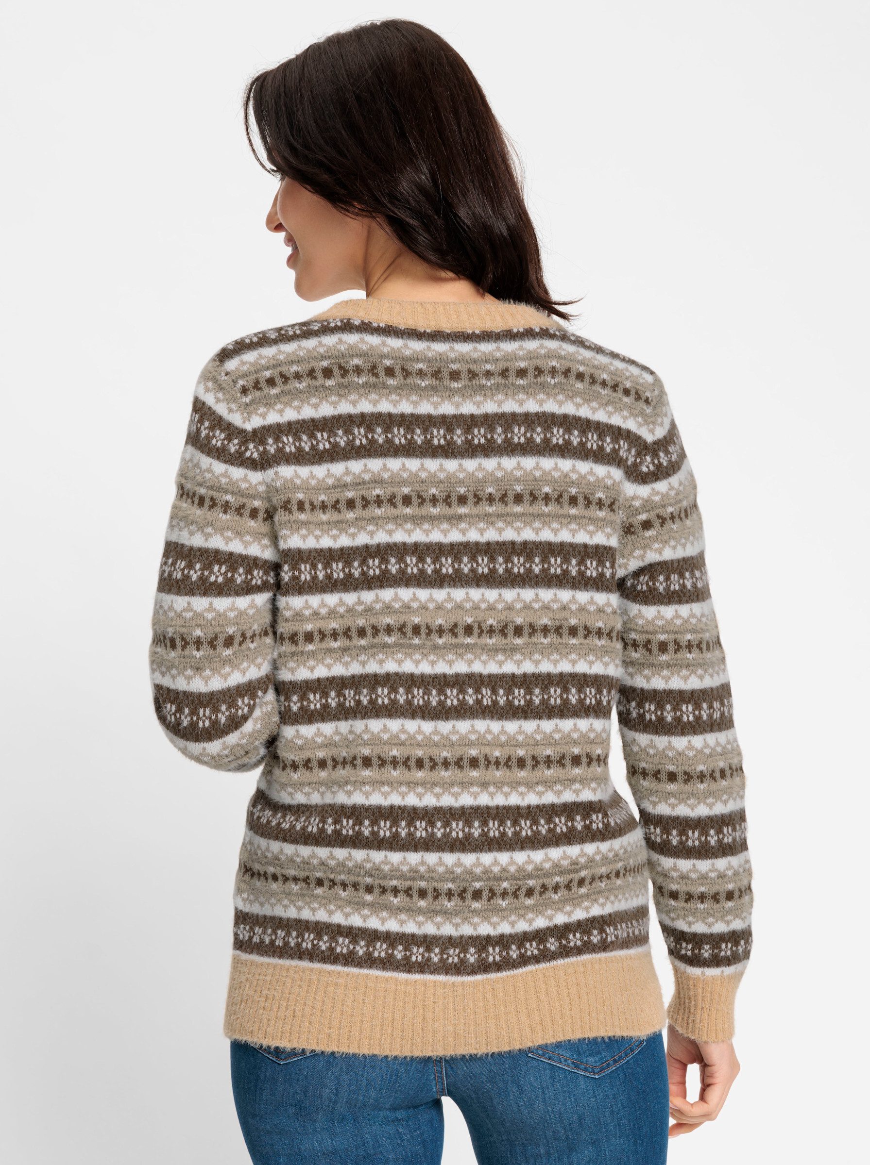 Witt Strickjacke Jacquard-Strickjacke Langarm Jacquard günstig online kaufen