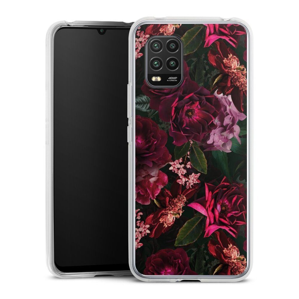 DeinDesign Handyhülle Rose Blumen Blume Dark Red and Pink Flowers, Xiaomi Mi 10 lite Silikon Hülle Bumper Case Handy Schutzhülle