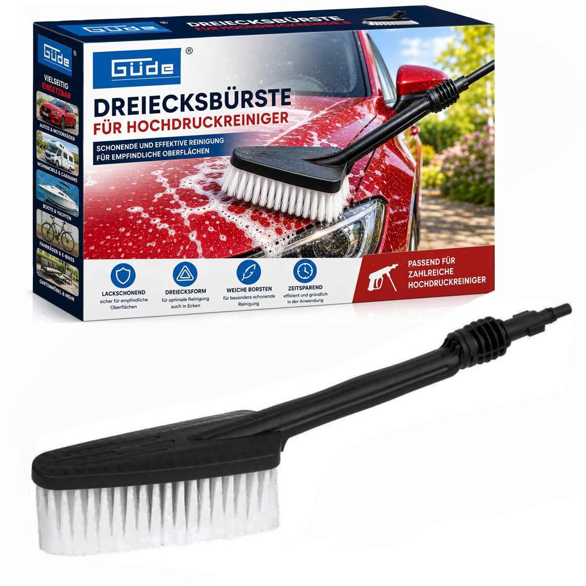 Güde Hochdruckreiniger Bürste für Hochdruckreiniger GÜDE GHD 105,135,165, 225 Dreieckbürste