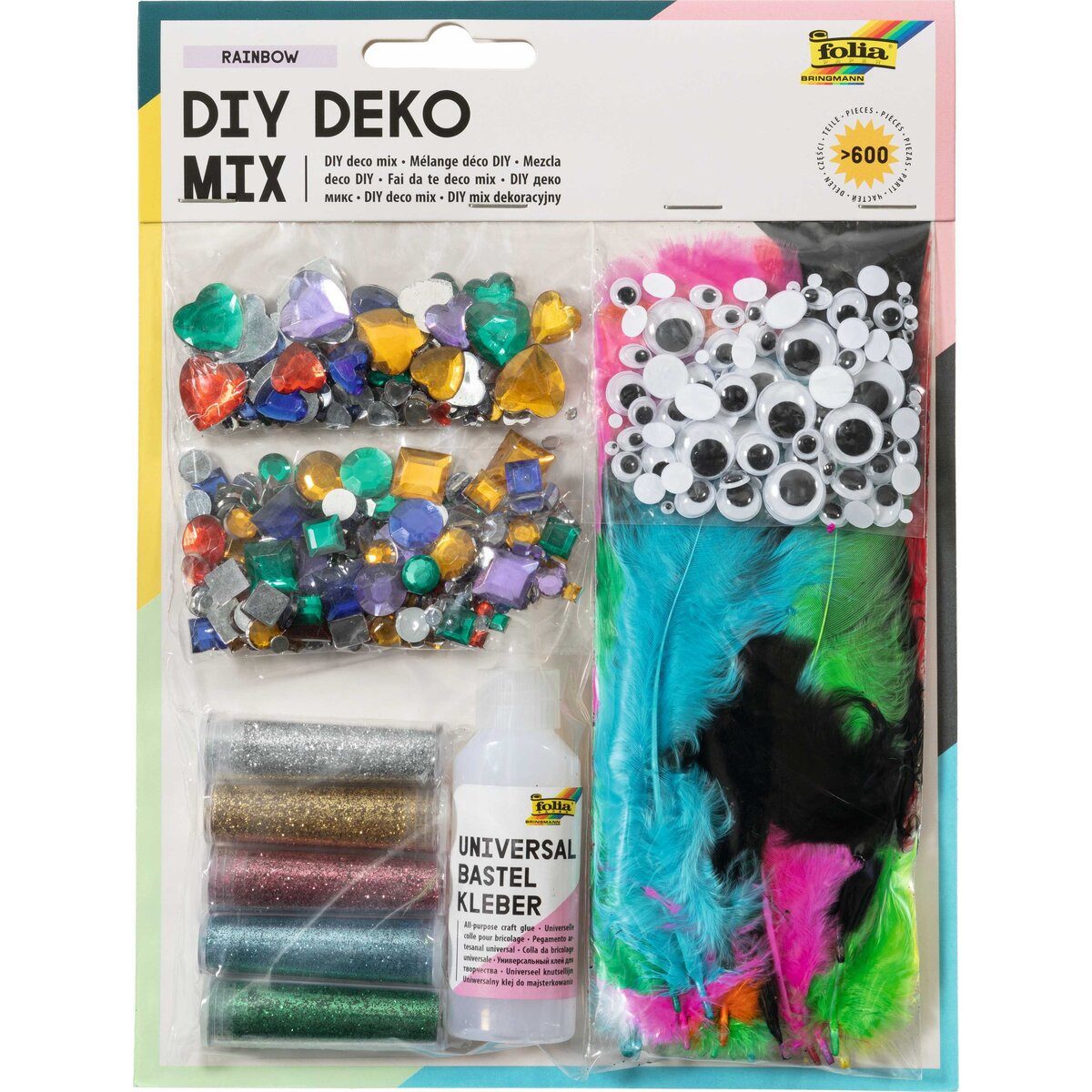 Folia Bastelfilz Bastelset -Deko-Mix- - ca. 600 Teile.