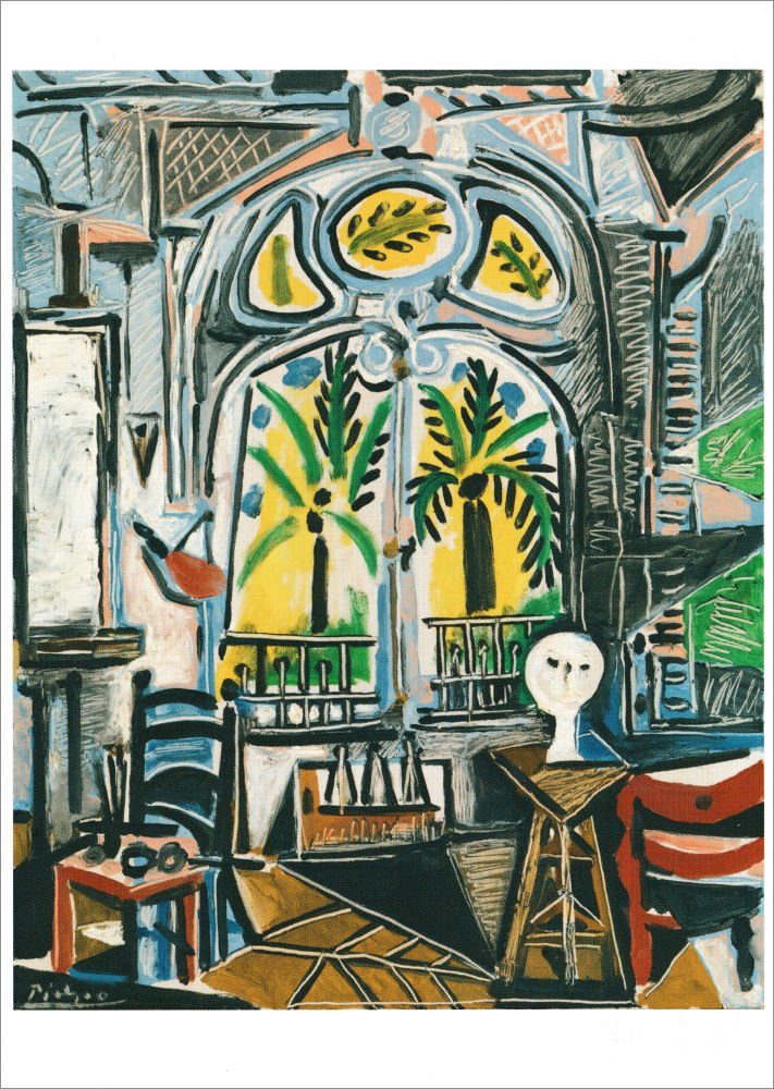 Postkarte Kunstkarte Pablo Picasso "Das Studio IV"