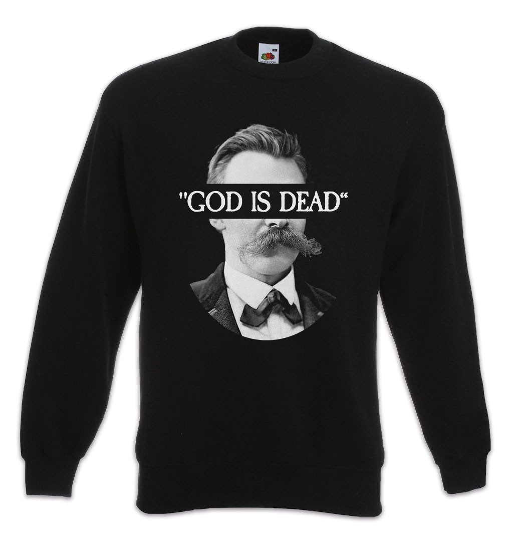 Urban Backwoods Sweatshirt Nietzsche God Is Dead Sweatshirt Friedrich Gott Tot Nihilismus (1-tlg) Nihilism Philosoph Zarathustra Antichrist