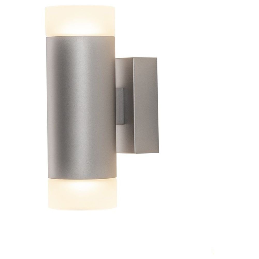 Wandlampe, Leuchtmittel 2xGU10 SLV Wandleuchte, enthalten: Nein, Grau, warmweiss, Wandleuchte max. in Astina Wandleuchte Wandlicht aus Stahl 10W Angabe, keine