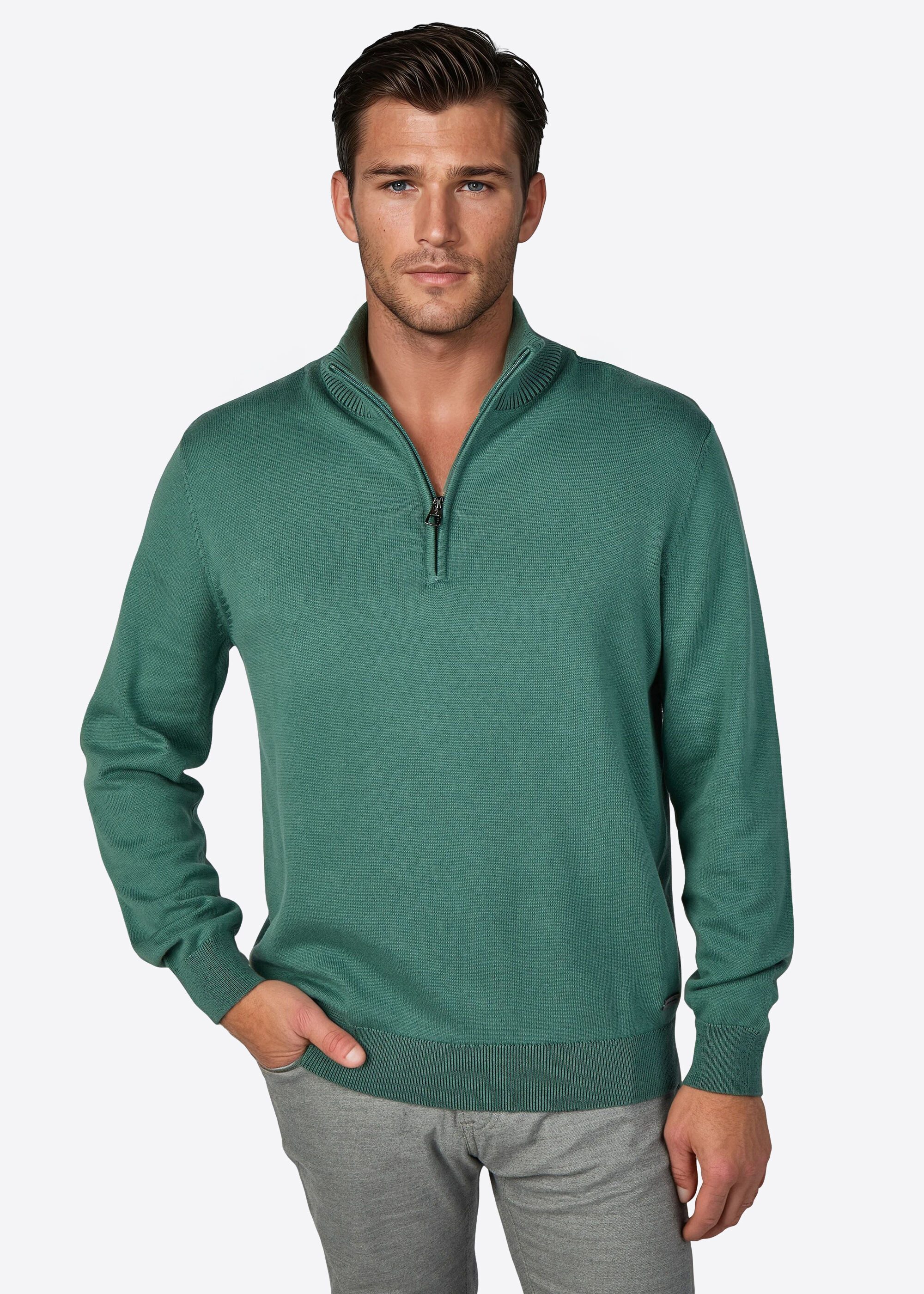 Pierre Cardin Rollkragenpullover mit Reißverschluss