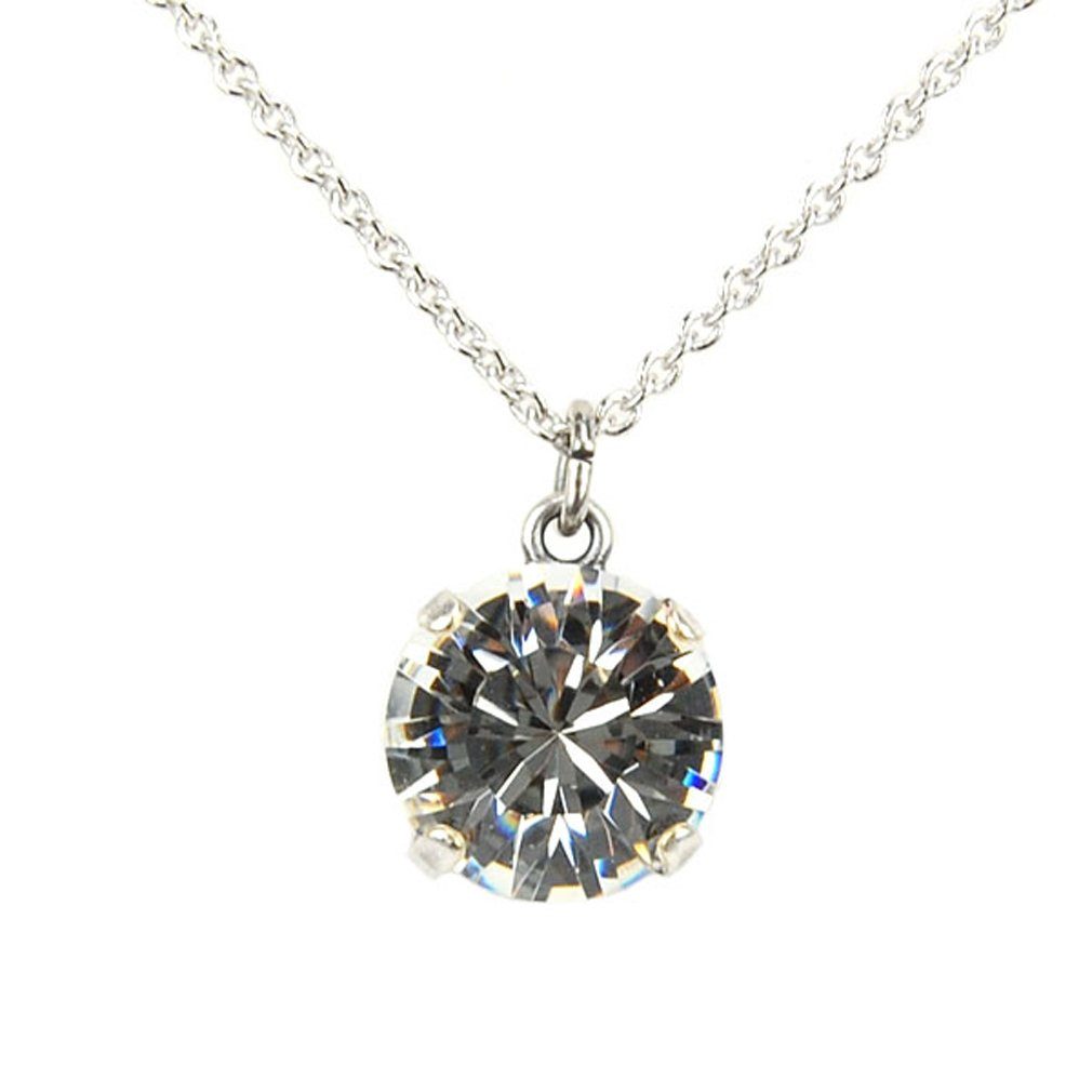 Krikor® Collection Kette mit Anhänger 8169 (Set, 1-tlg), Kette mit einem facettierten runden Anhänger, made in germany