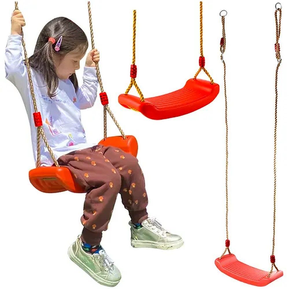KRUZZEL Schaukelsitz Kinderschaukel Gartenschaukel Brettschaukel (Spar-Set, 1-tlg), höhenverstellbar, witterungsbeständig, bis 50 kg
