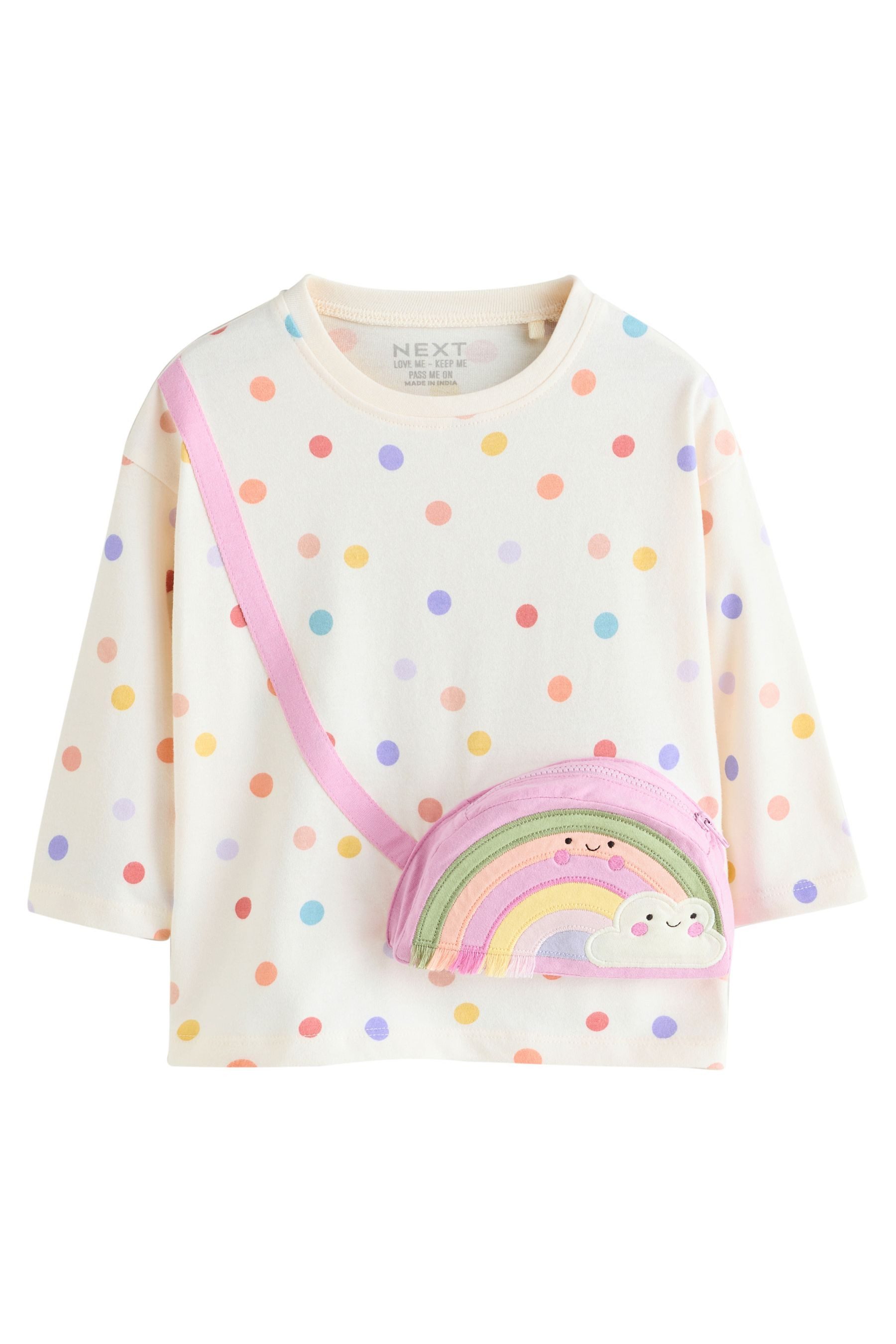 Langarmshirt Langärmeliges Oberteil mit Tasche