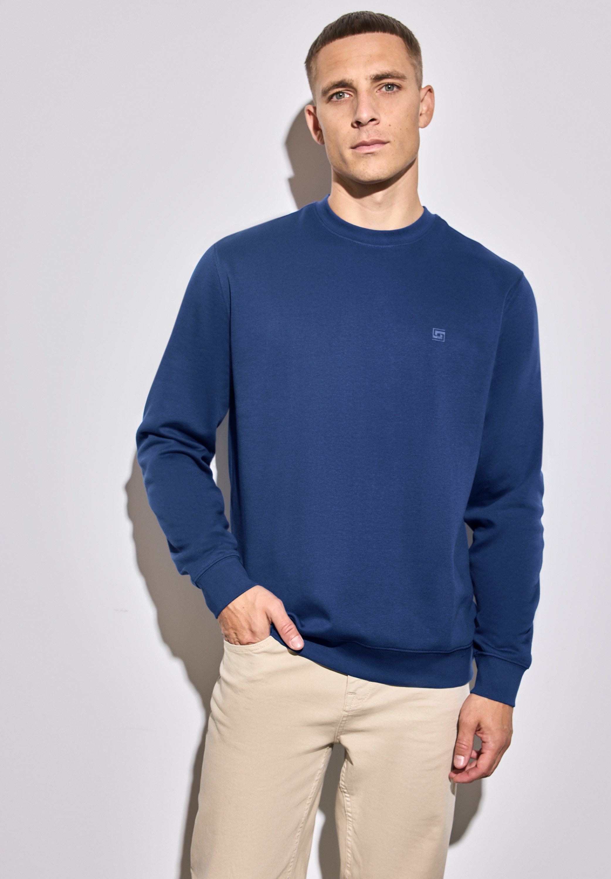 STREET ONE MEN Sweatshirt im soften Baumwoll-Mix