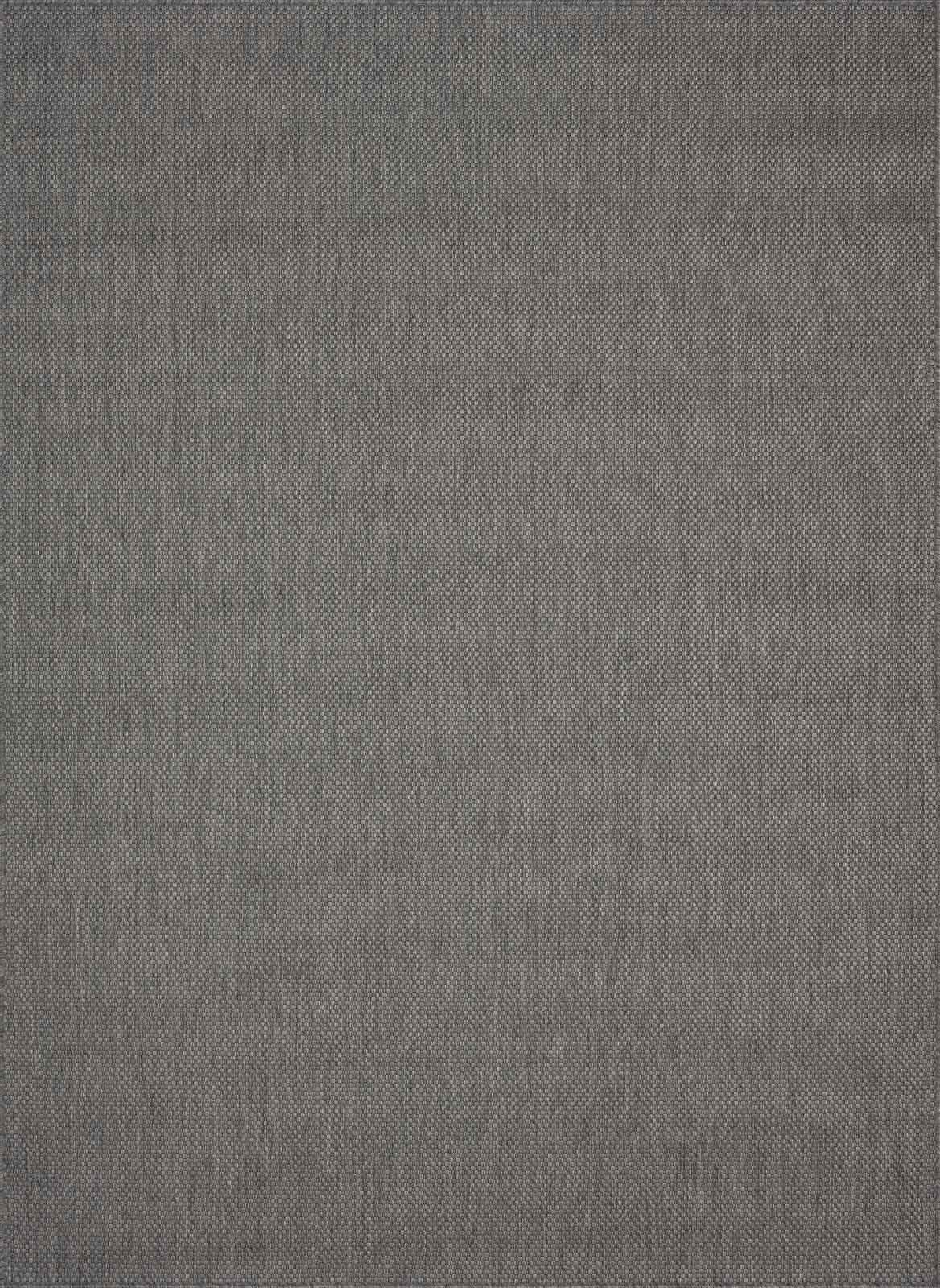 TaCa Home Teppich Outdoor & Indoor Teppich, rechteckig, Höhe: 7 mm, Terrasse Balkon Garten Wohnzimmer Bad Küche, Anthrazit - 80 x 150 cm