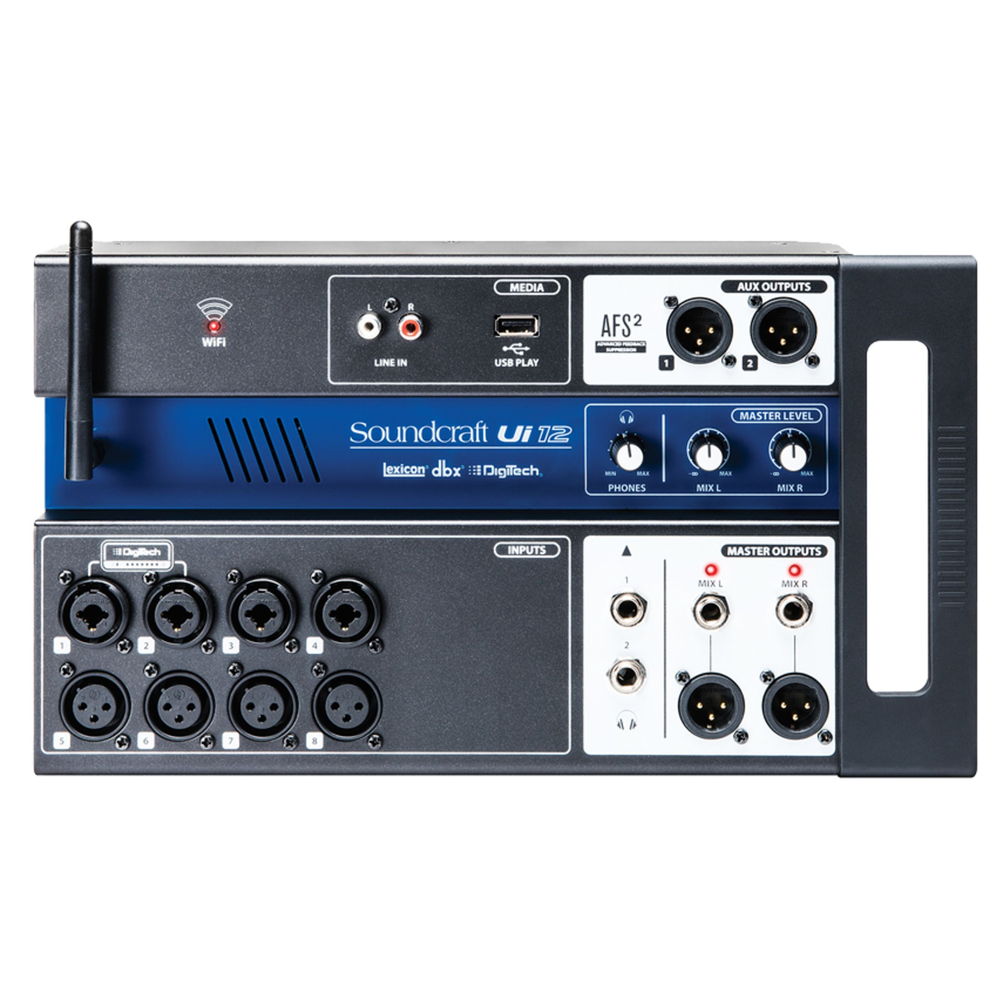 Soundcraft Mischpult, (Ui12 12-Kanal Digitalpult, PA Mischpulte, Digital Mixer), Ui12 12-Kanal Digitalpult - Digital Mixer