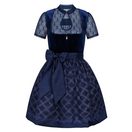 Steigenhöfer Manufaktur Dirndl Damen im Set - Franziska - Vollständiges Oktoberfest Outfit (Komplettes Dirndl Set, Das Set beinhaltet Kleid, Bluse und Schürze) Midi Dirndl - 60cm Rock - Feine Samtoptik und Perlenapplikation