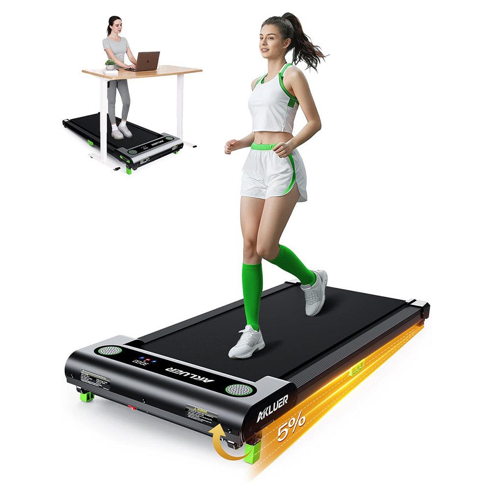 Akluer Laufband Heim-Laufbänder mit Steigung, Walking/Jogging Pad mit LED, 2.5HP Untertisch-Laufband mit Fernbedienung