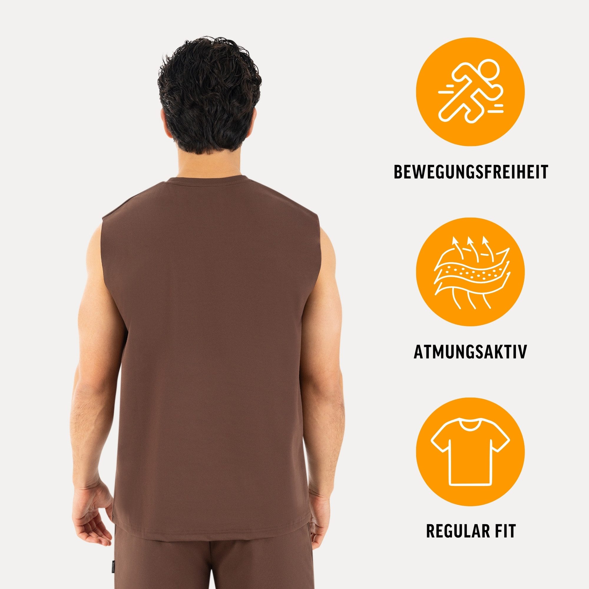 Smilodox Tanktop Xion, Ärmelloses Sportshirt 3D Rubber Print, Hohe Bewegungsfreiheit Minimalistisches Design Training Sport Freizeit Alltag Gym