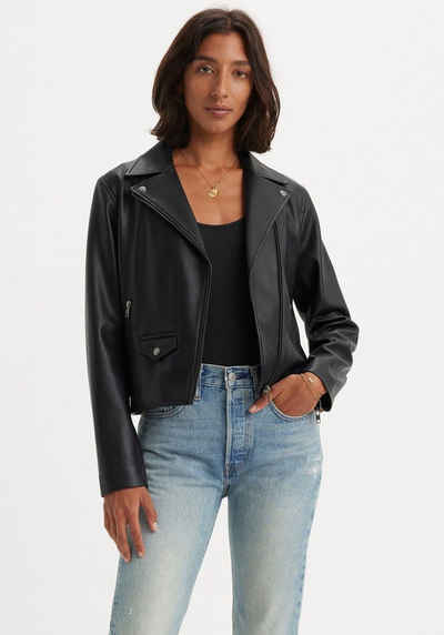 Levi's® Lederimitatjacke LELOU SHRUNKEN MOTO BLA