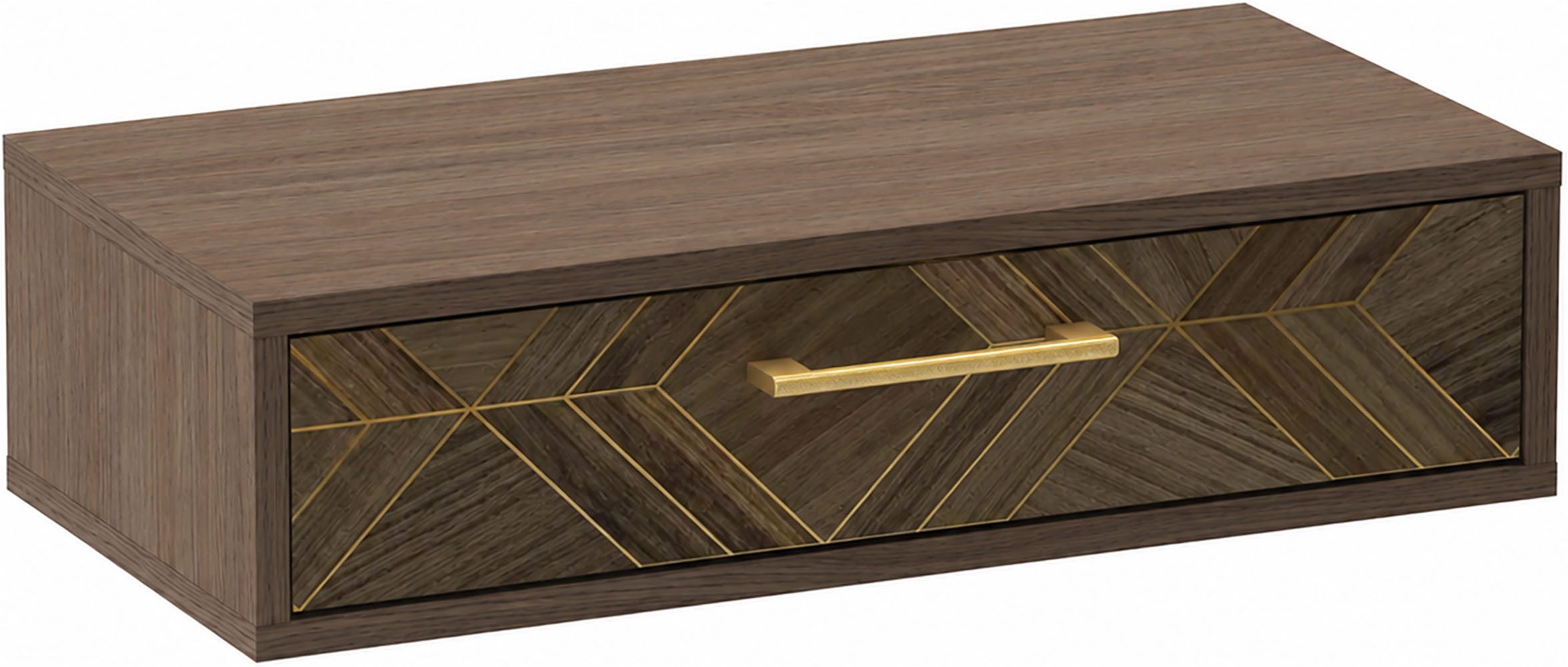 Schildmeyer Konsole Glenn, Art-Déco Design mit eleganten Goldakzenten, Made in Germany (1 St), Nussbaum Art-Déco Design mit eleganten Goldakzenten, Made in Germany