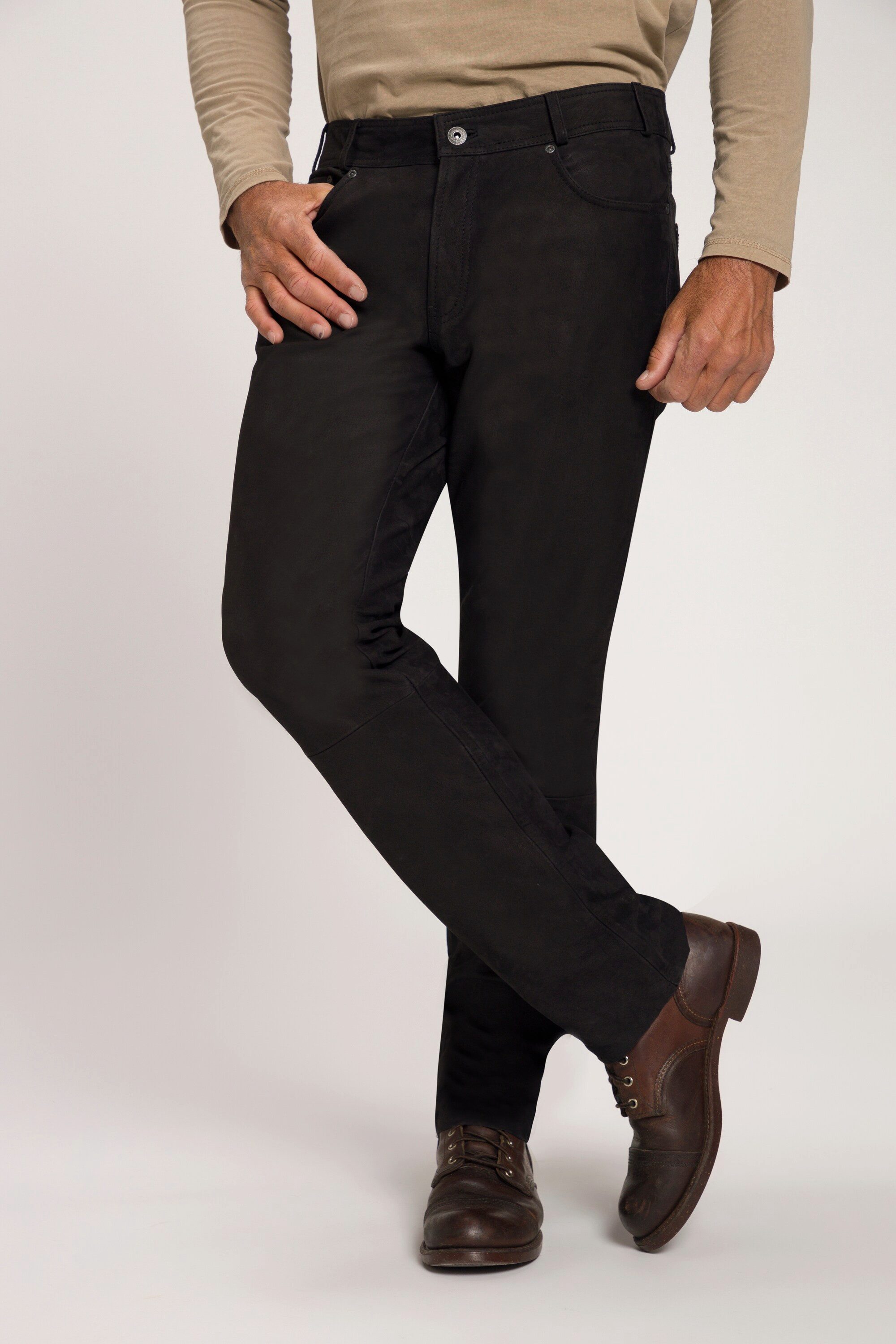 JP1880 Lederhose Lederhose Regular Fit 5-Pocket günstig online kaufen