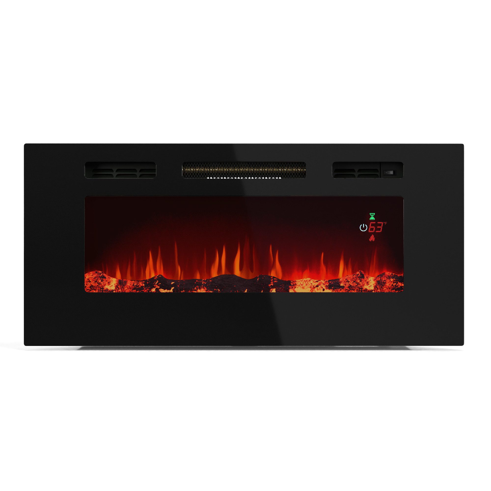 Klarstein Elektrokamin Galeras, Kamin Heizung freistehend Einbau Indoor Smart App LED