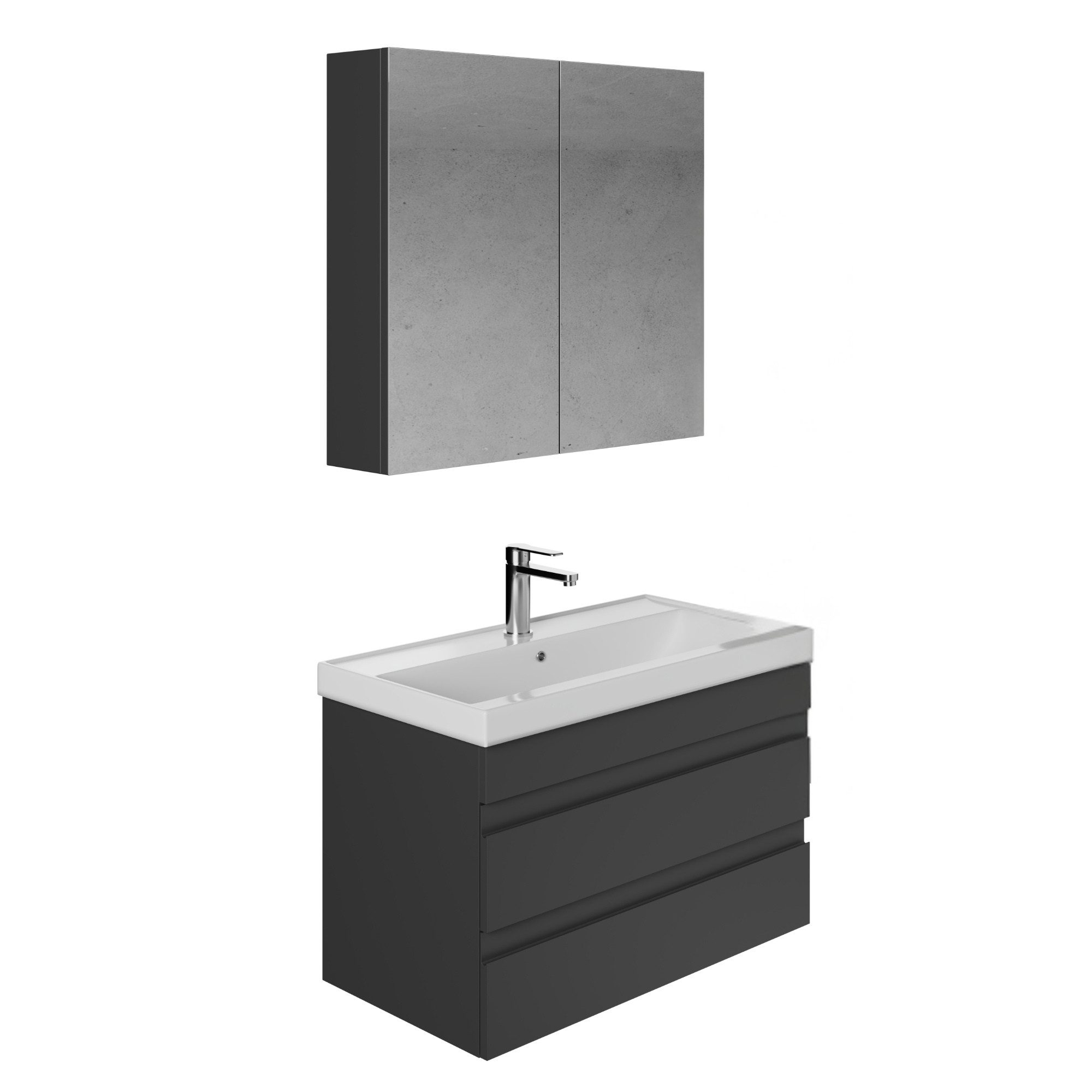 Karen Badmöbel-Set Badmöbel Set Lara 80, (Komplett-Set, Standartmäßig 3-Tei günstig online kaufen