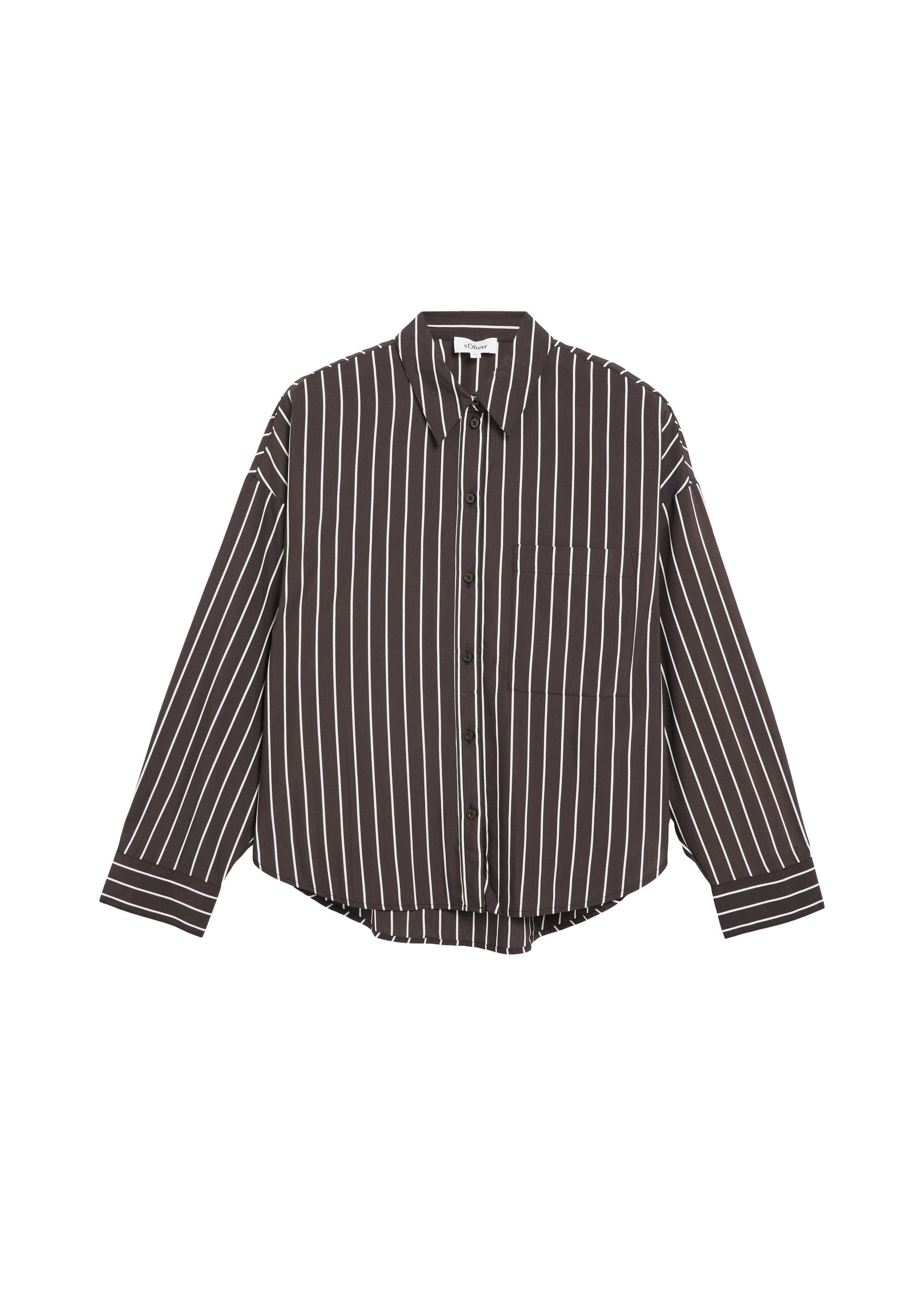 s.Oliver Langarmbluse Bluse s.Oliver x Heidi Klum: Gestreifte Bluse im Relaxed Fit – Bild 2 von 5