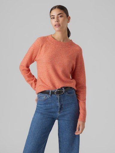 Vero Moda Rundhalspullover VMDOFFY LS O-NECK BLOUSE GA NOOS