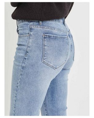 Vila 5-Pocket-Jeans Damen Jeans VISTRAY DL RW Straight Fit verkürzt (1-tlg)