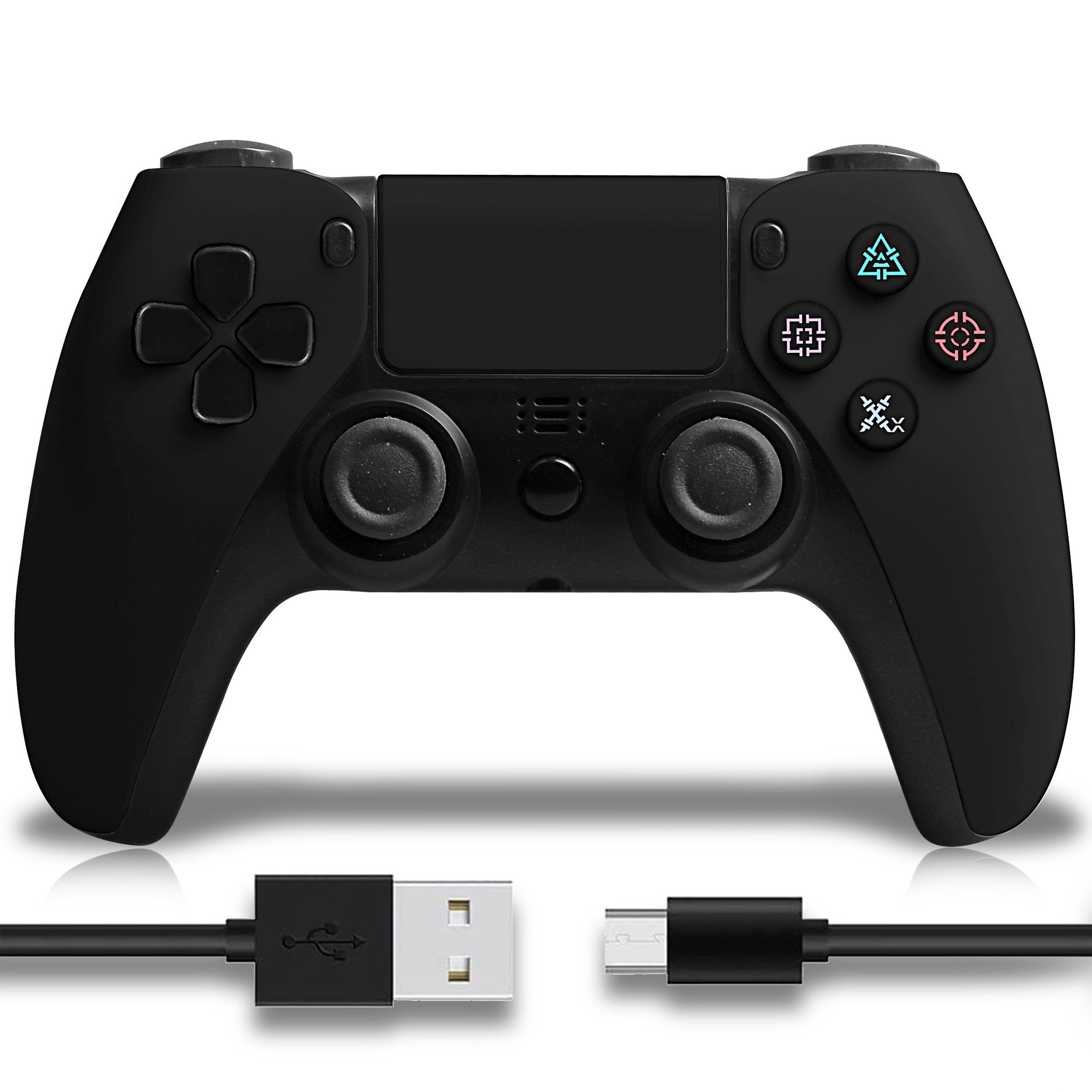 KINSI Wireless Gamepad, Controller, für PS4, Bluetooth, 5 Stile PlayStation-Controller (Dampf volle Funktion PS5 Formfaktor PS4 Gamepad)