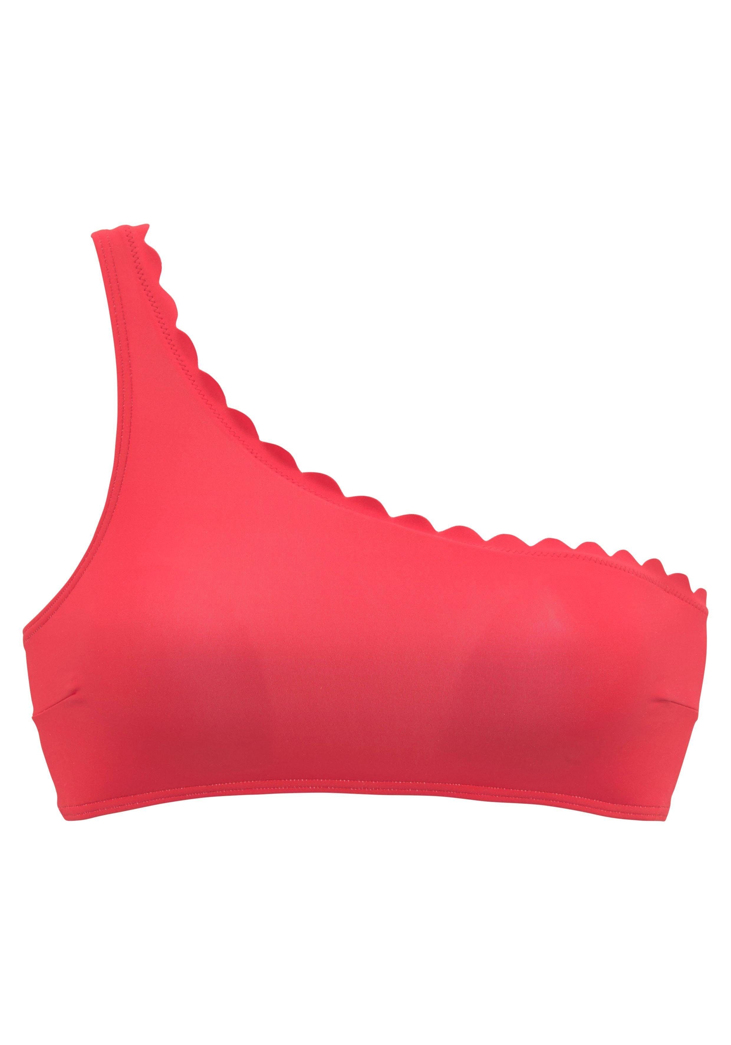 LASCANA Bustier-Bikini-Top Scallop, in One-Shoulder-Form günstig online kaufen