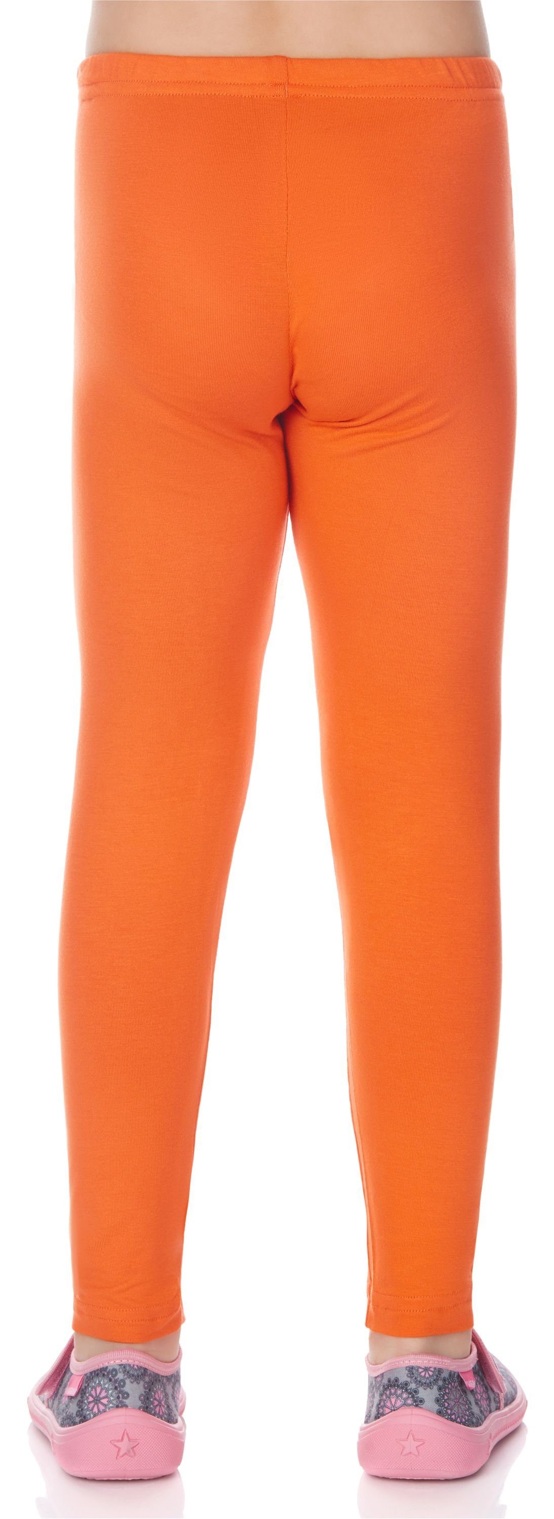 Mädchen Orange Merry Viskose MS10-130 elastischer Lange aus Style Leggings Bund (1-tlg) Leggings