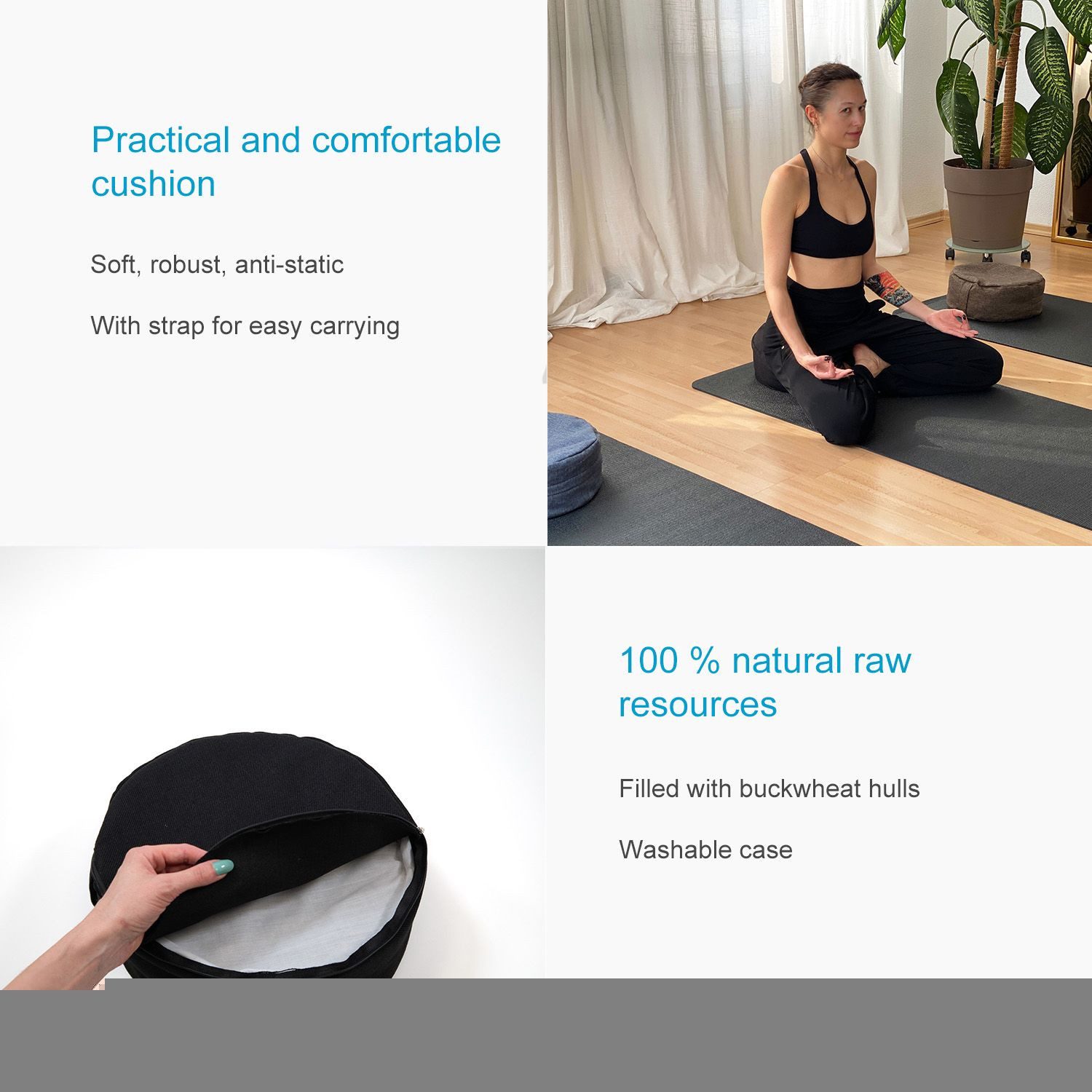 EmpireAthletics Yogakissen, Yogakissen Meditationskissen Sitzkissen Sitzpolster Yoga Meditation